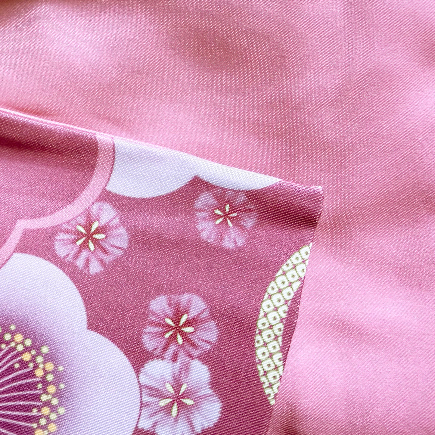 Traditional Japanese Hanhaba Flat Obi Belt - Plum Blossom Pink