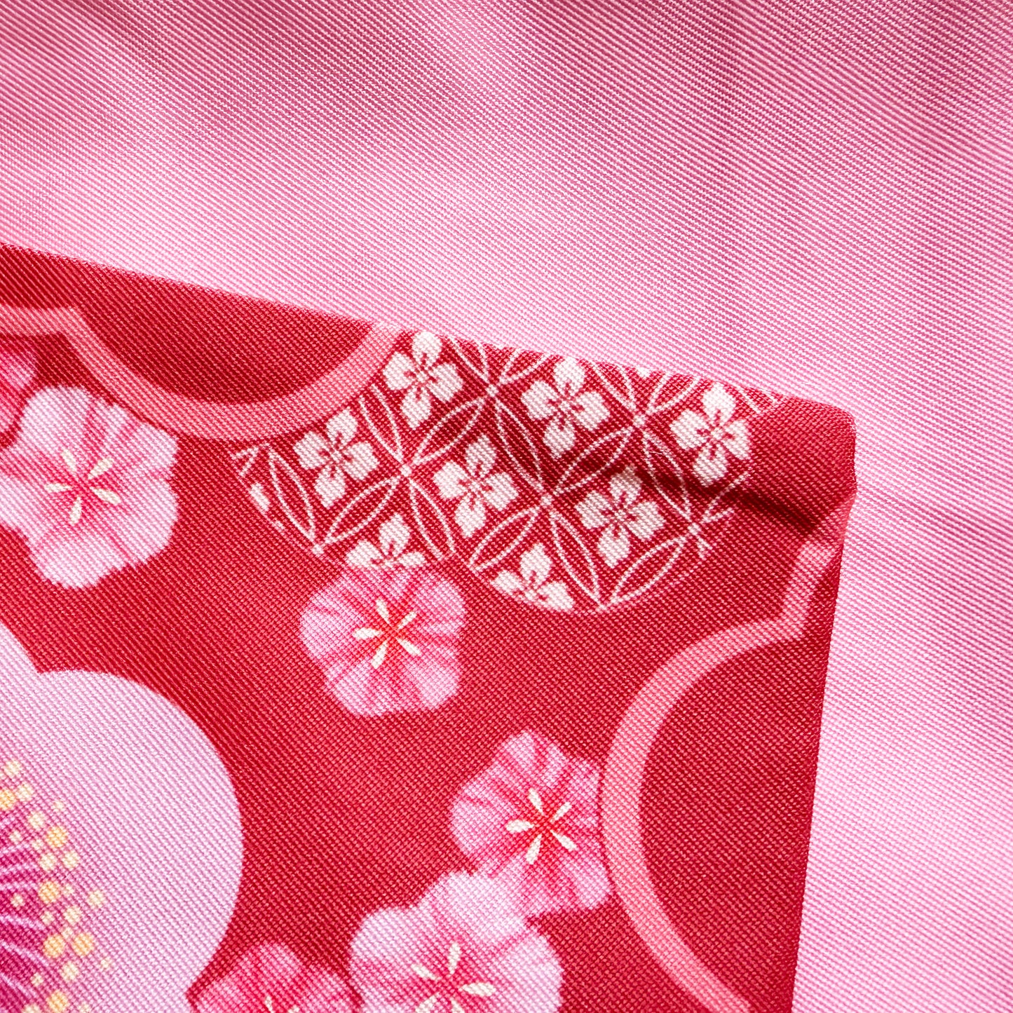 Traditional Japanese Women's Flat Obi Belt - Plum Blossom in Red