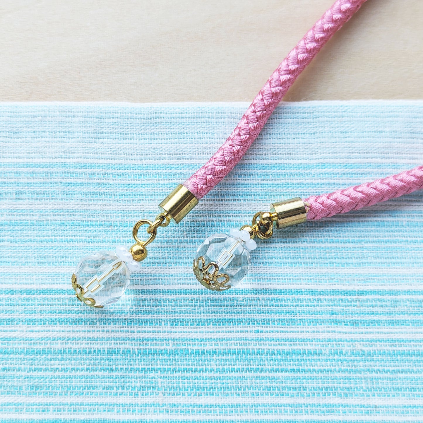 Japanese Kazari Himo Decorative String - Pink Flower Knot