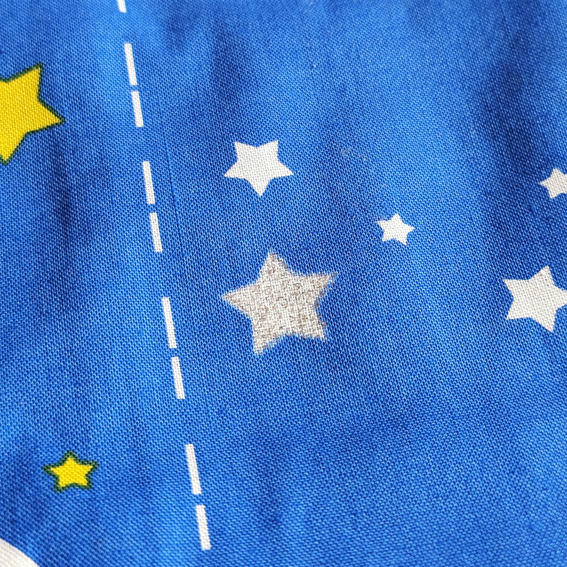 Japanese Yukata Kimono Plus Size - Whimsical Night Sky in Blue