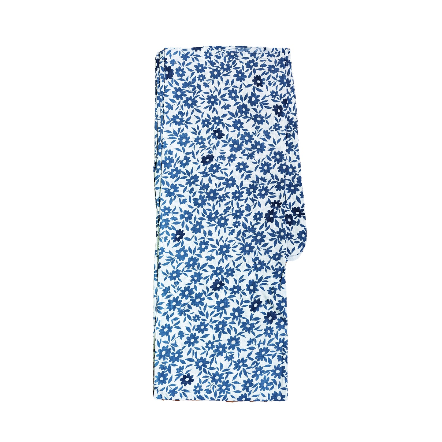 Japanese Traditional Yukata Kimono - Simple Blue Flowers in Off White