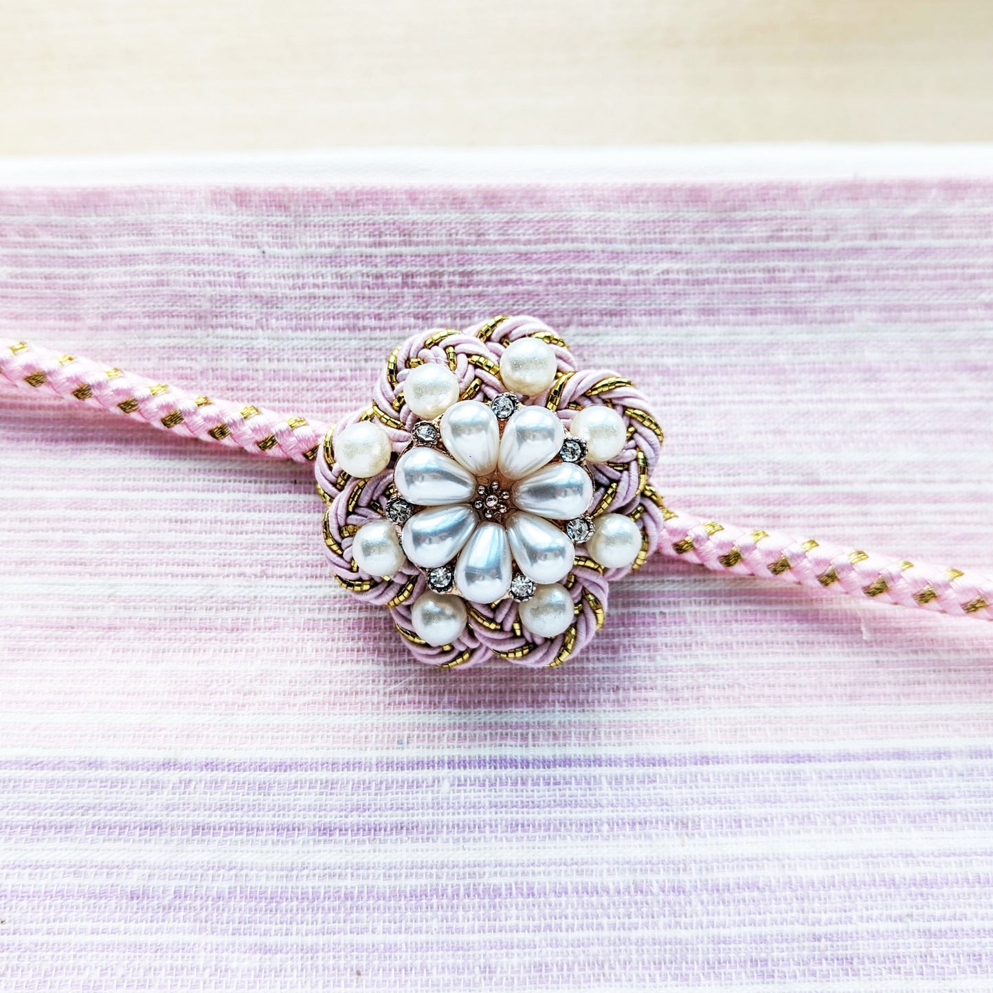 Kazari Himo - Pink Pearl Flower