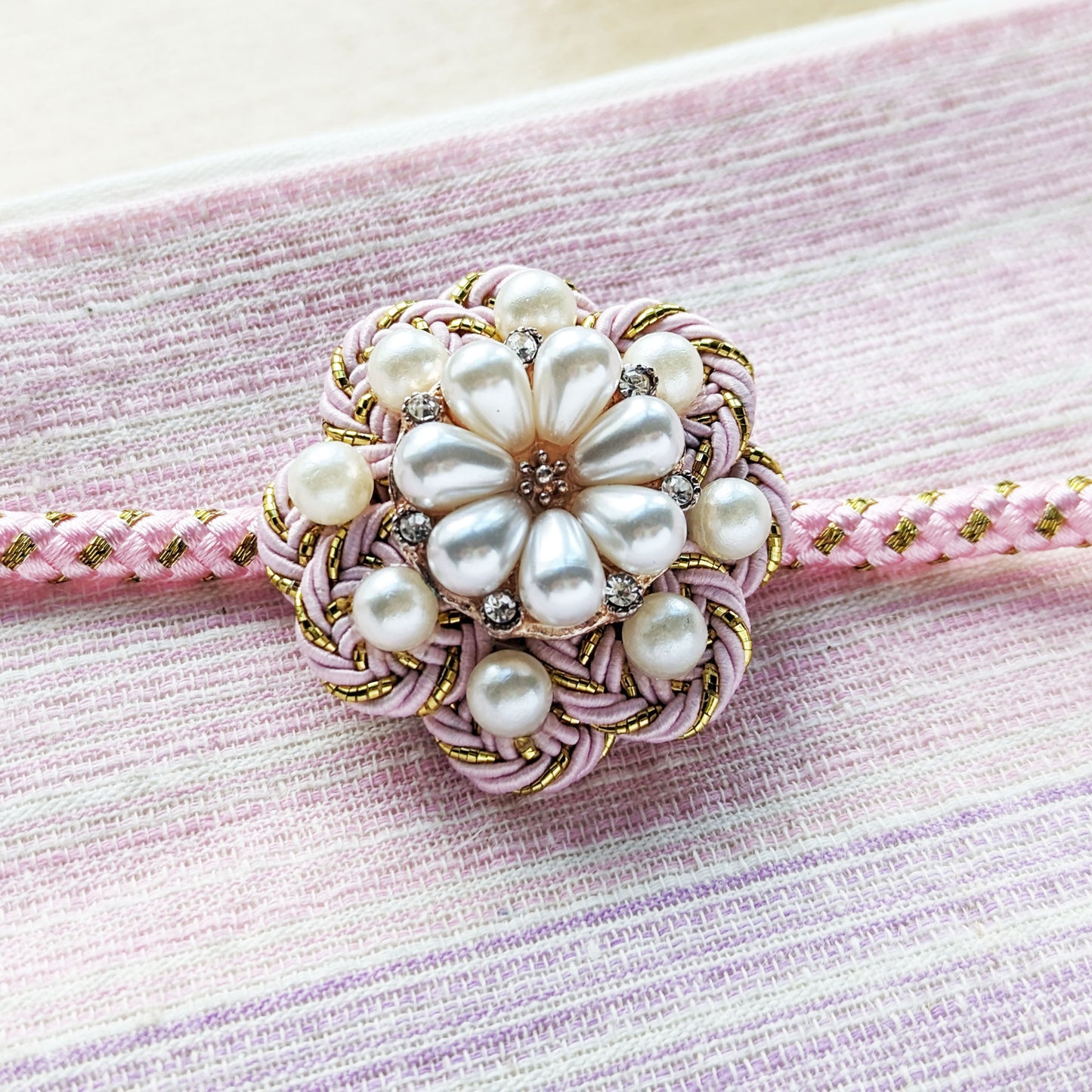 Kazari Himo - Pink Pearl Flower
