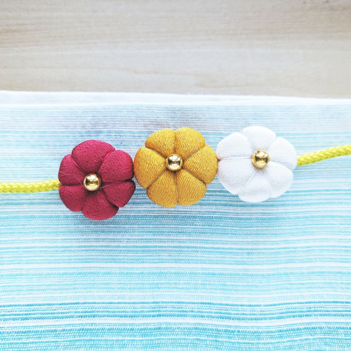 Japanese Kazari Himo Decorative String - Flower Buds Yellow
