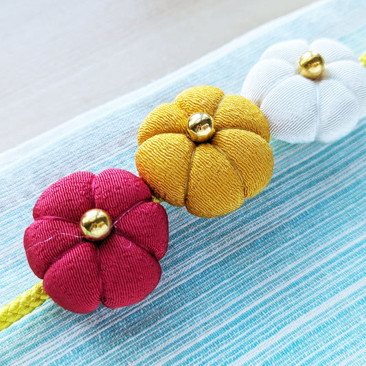 Japanese Kazari Himo Decorative String - Flower Buds Yellow