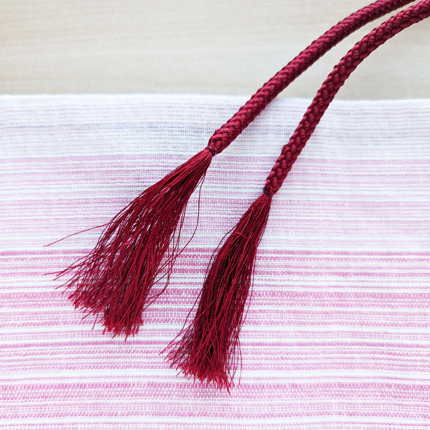 Japanese Kazari Himo - Red Triple Beads