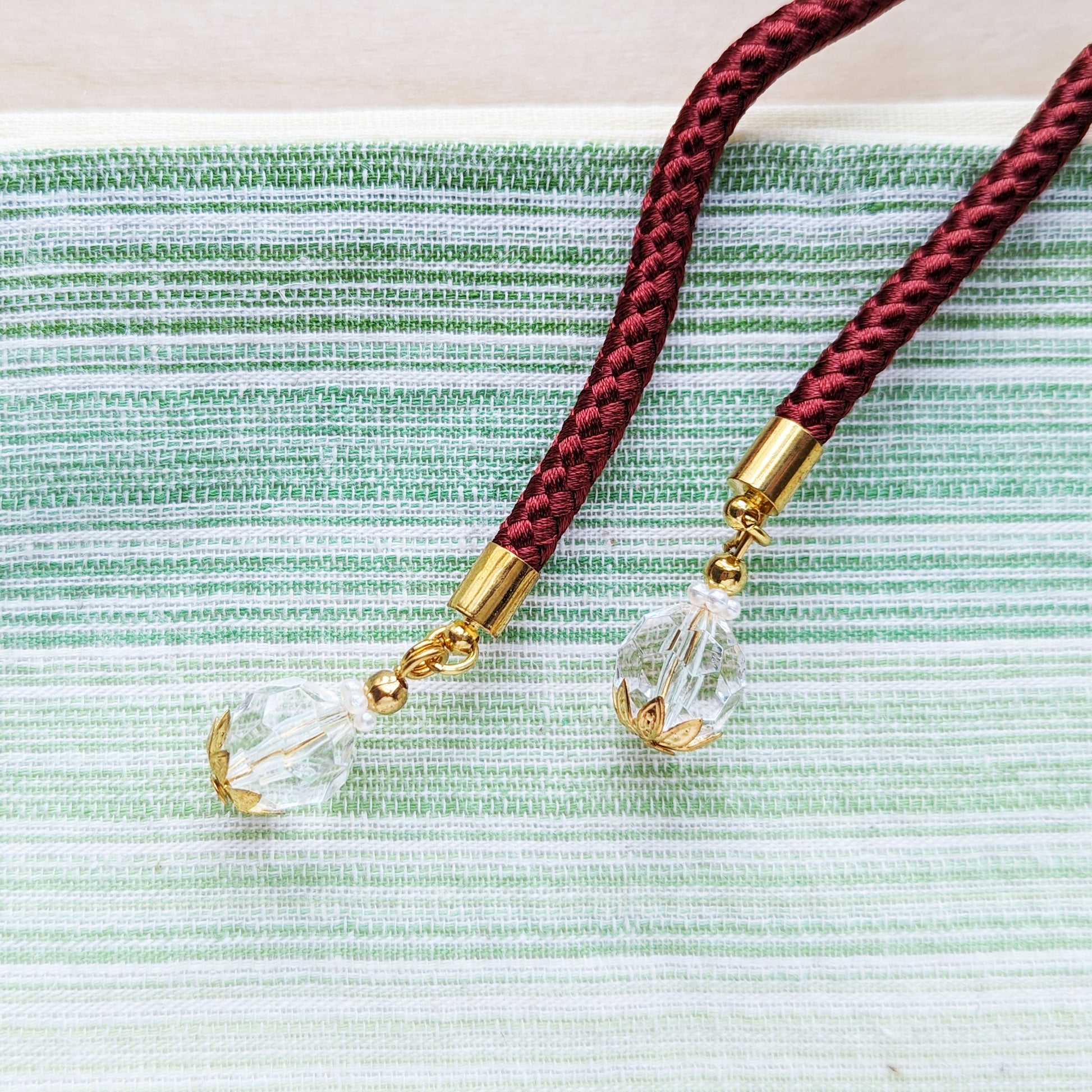 Japanese Kazari Himo - Flower Buds Maroon