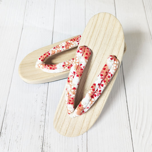 Japanese Women's Geta Sandals - Pink Cherry Blossoms