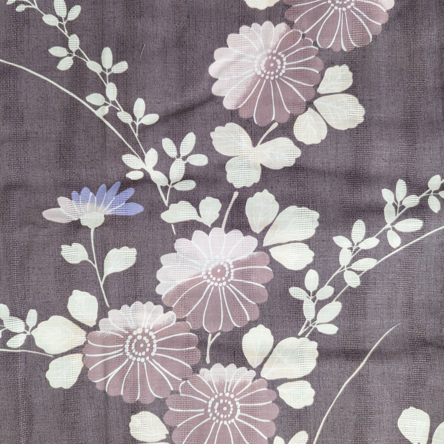 Japanese Yukata Kimono - Daisies in Light Brown