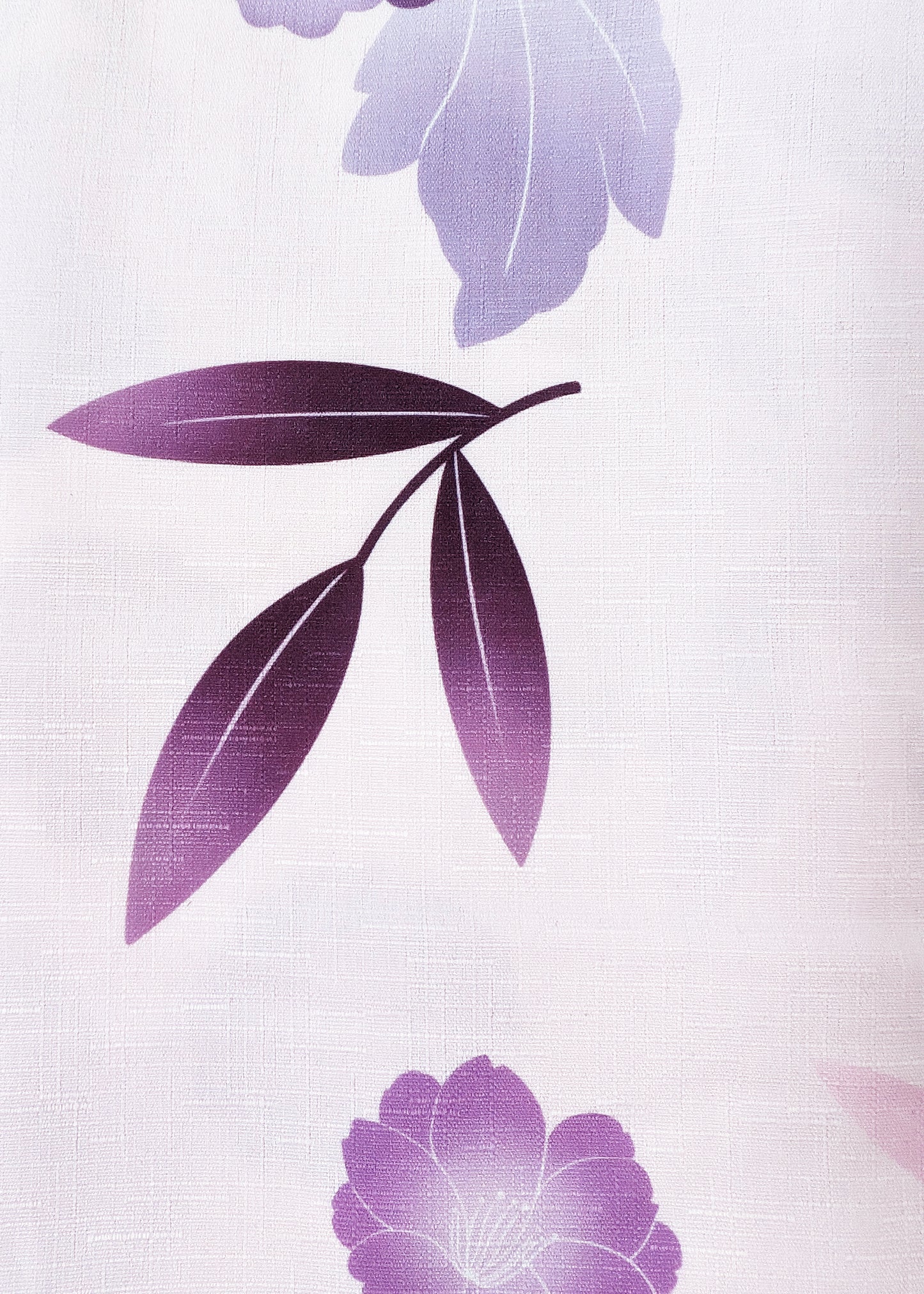 Japanese Yukata Kimono Plus Size - Purple Camellias in Pink