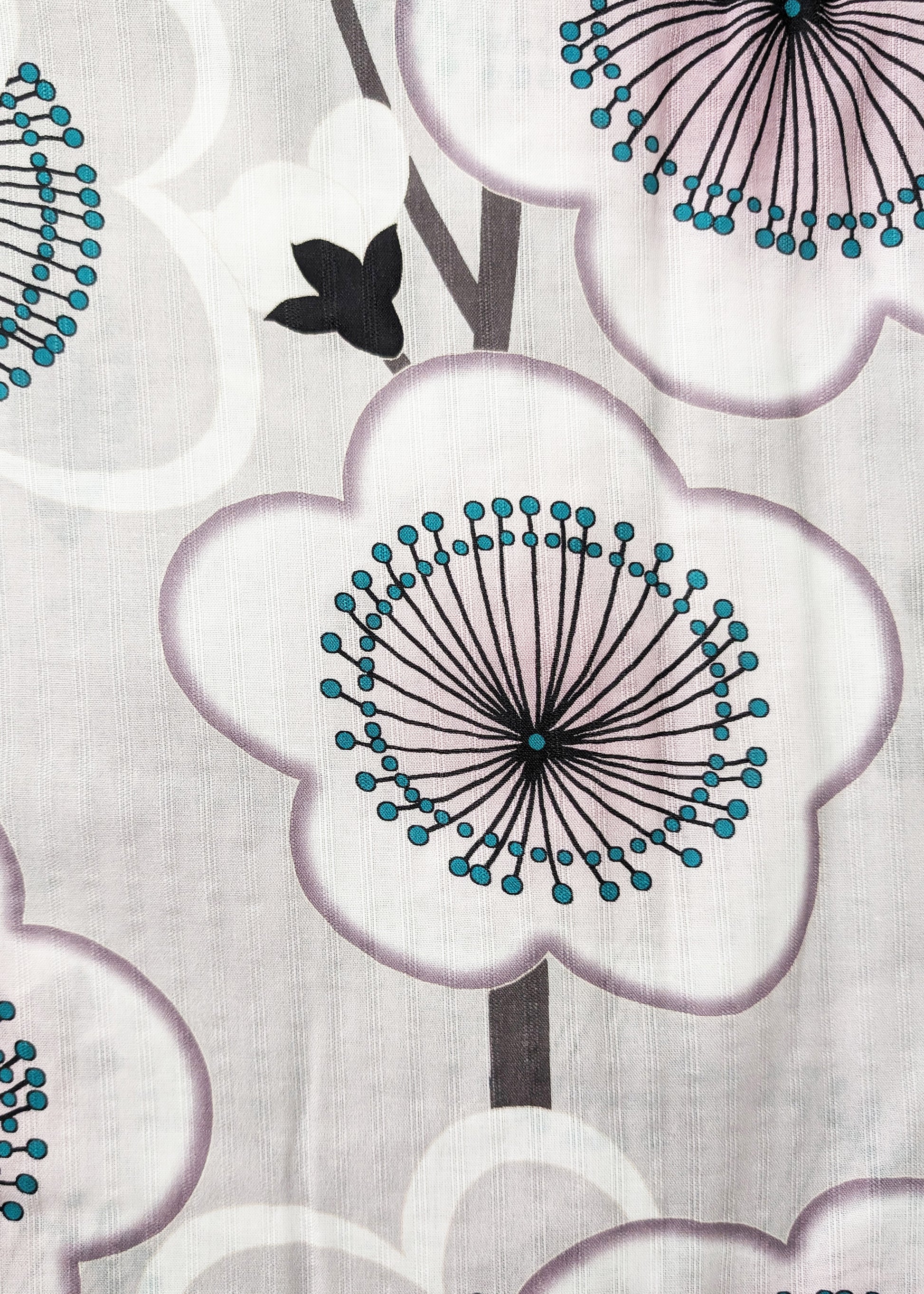 Japanese Yukata Kimono - Plum Blossoms in Grey