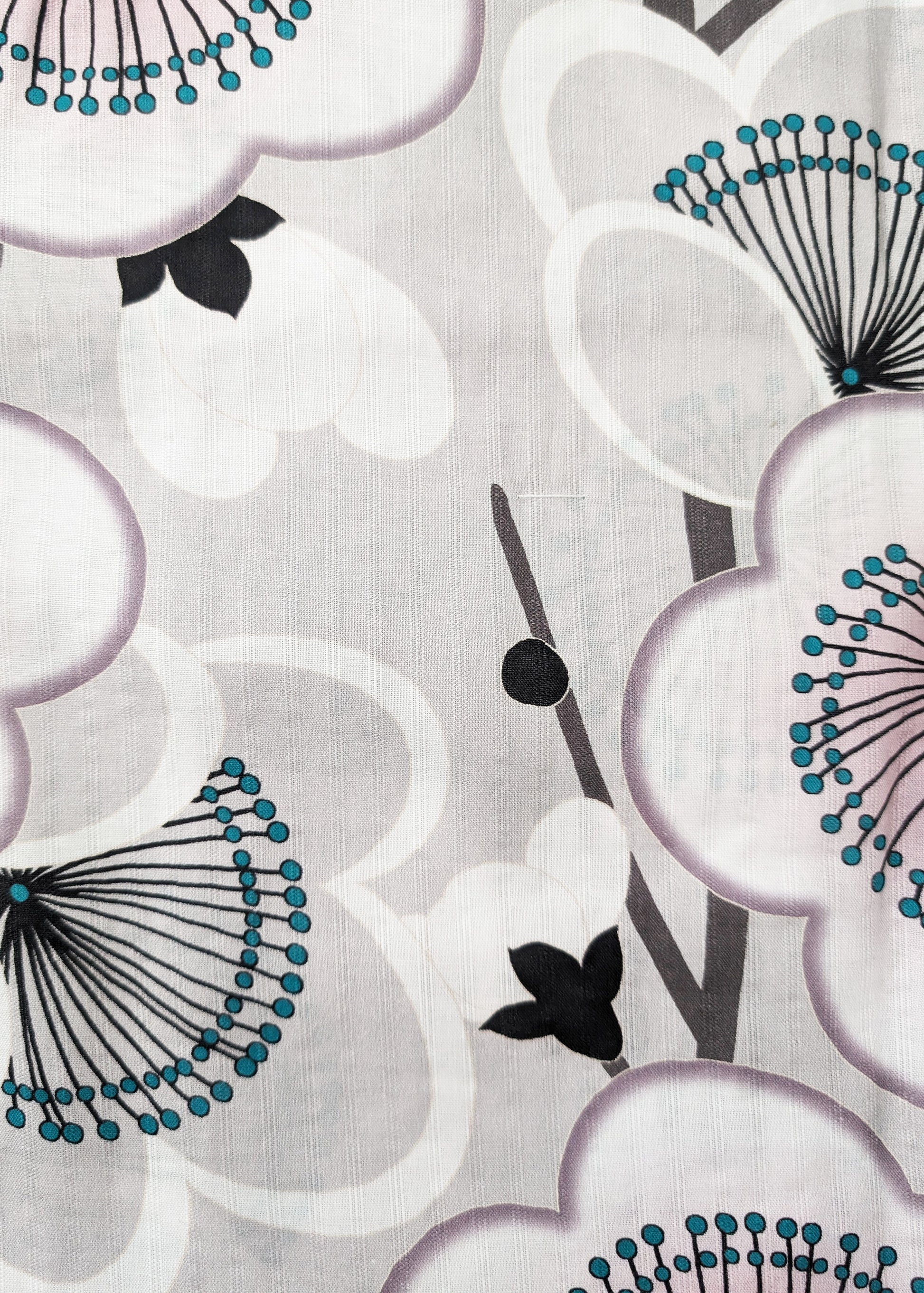 Japanese Yukata Kimono - Plum Blossoms in Grey