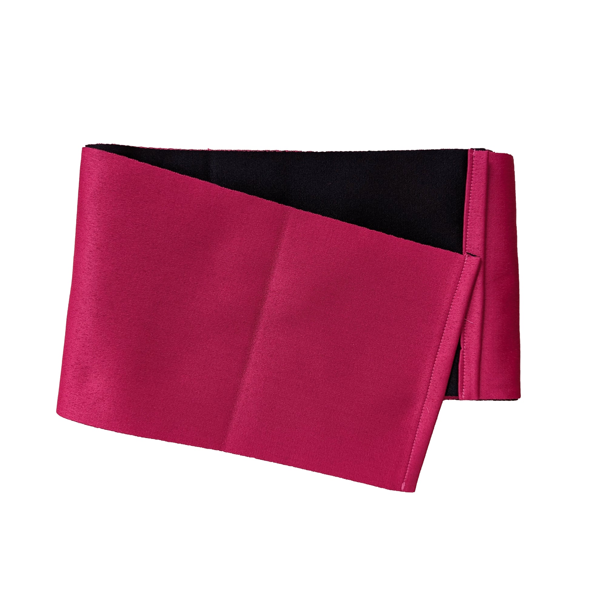 Japanese Flat Obi Belt - Red and Black