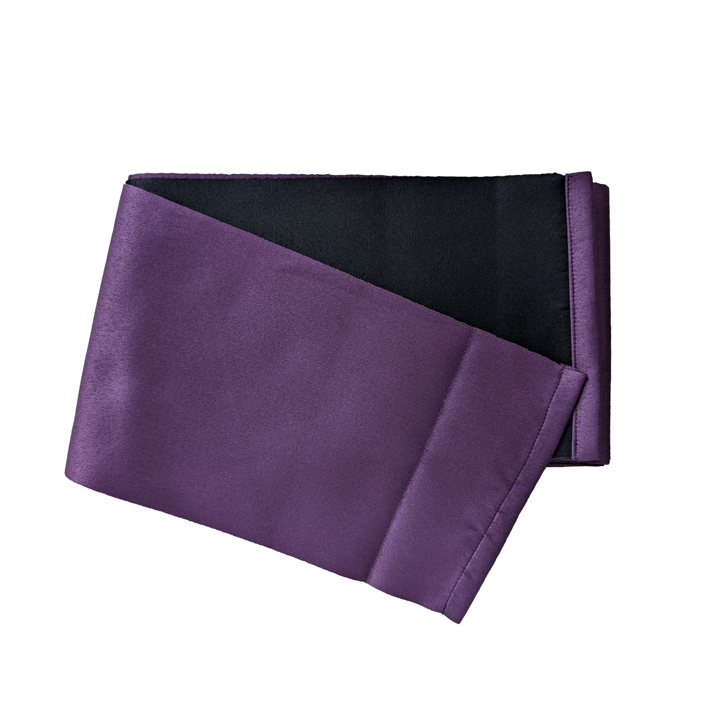 Japanese Traditional Flat Obi Belt - Dark Purple and Black
