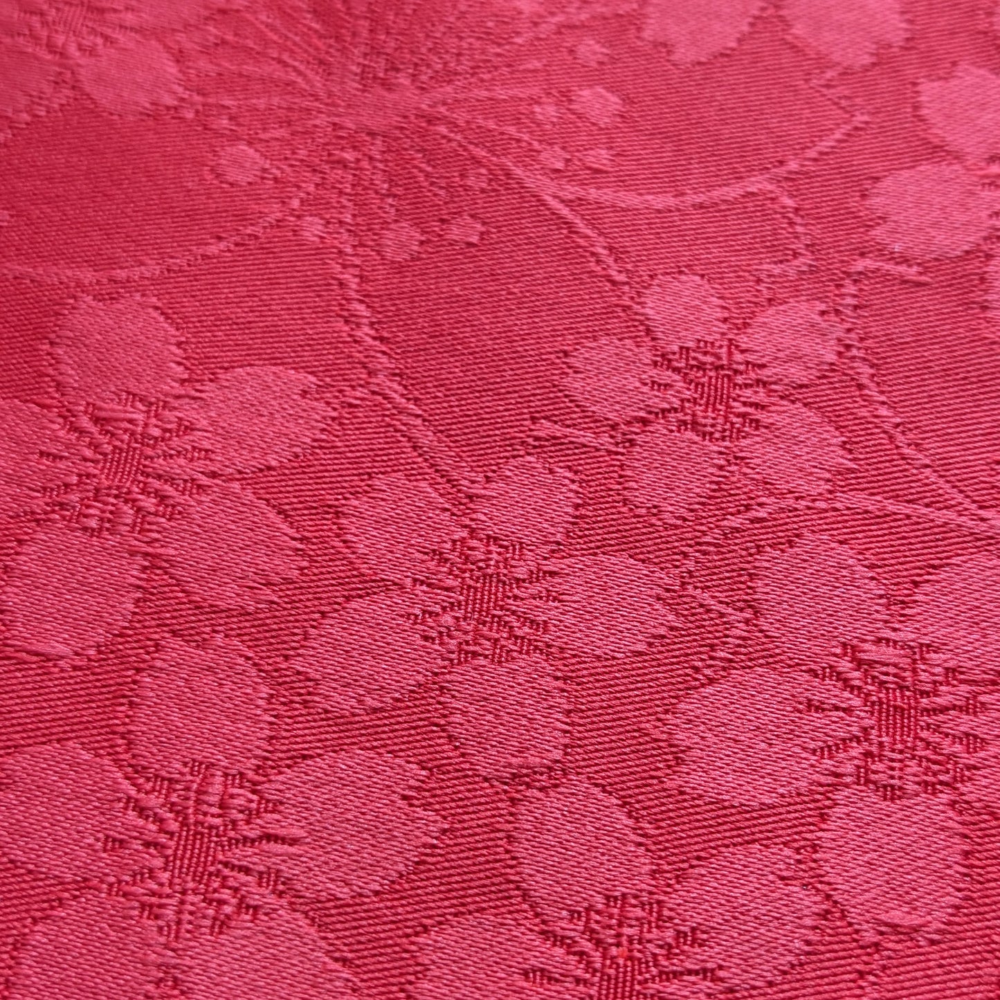 Japanese Traditional Women's Flat Obi Waist Belt - Cherry Blossom Red