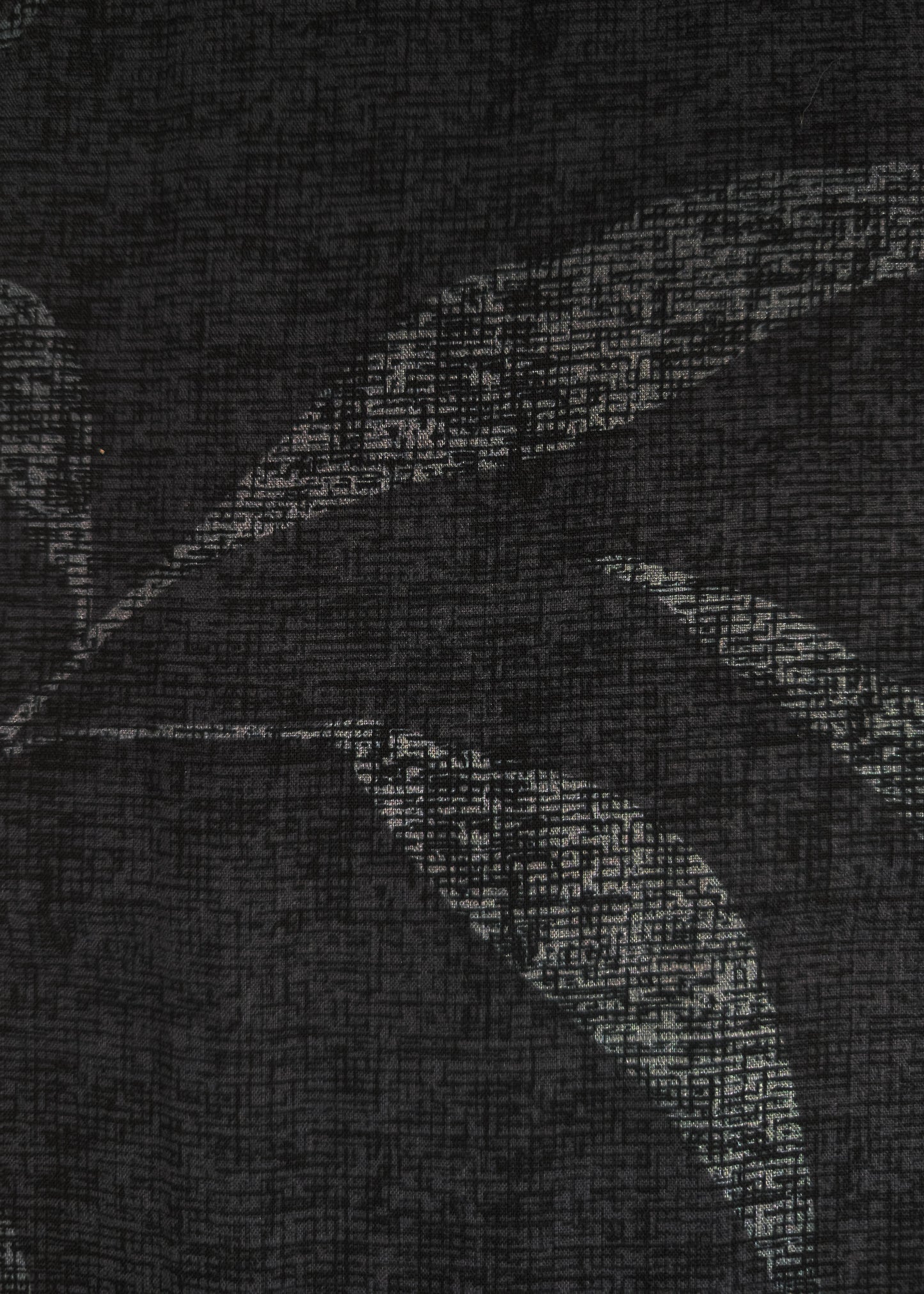 Japanese Traditional Men's Yukata Kimono Large - Branches in Charcoal