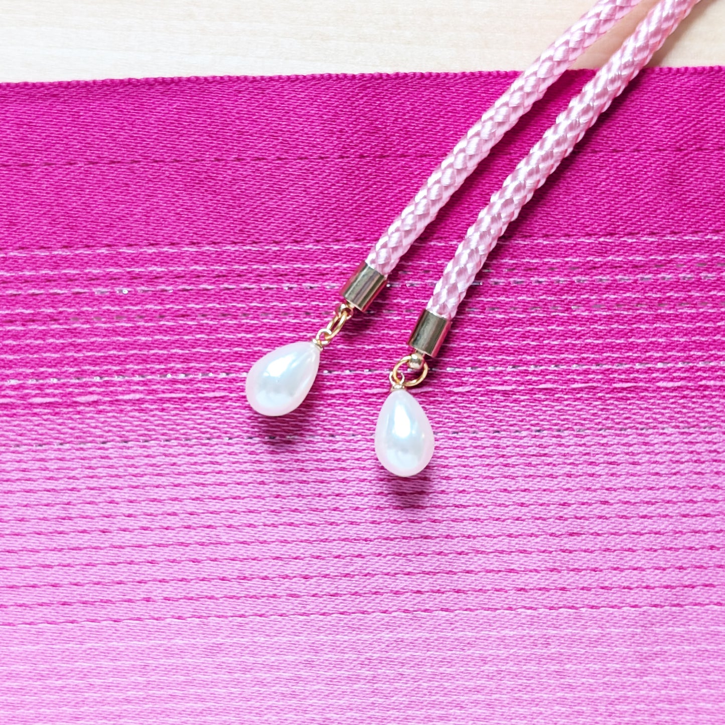 Kazari Himo - Flower Knot in Pink, Women's Japanese Yukata Accessory