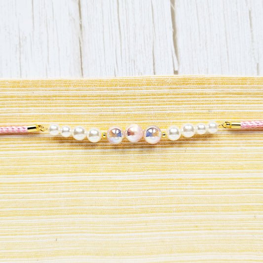 Kazari Himo - Beads in Pink, Traditional Japanese Accessory for Yukata