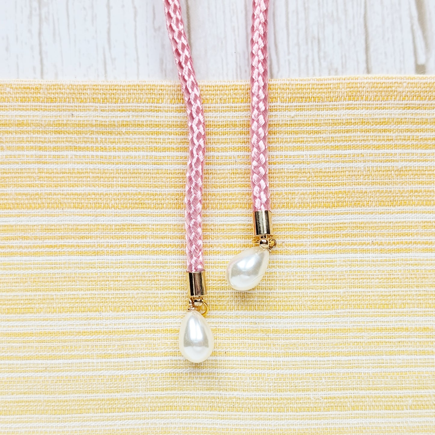 Kazari Himo - Beads in Pink, Traditional Japanese Accessory for Yukata