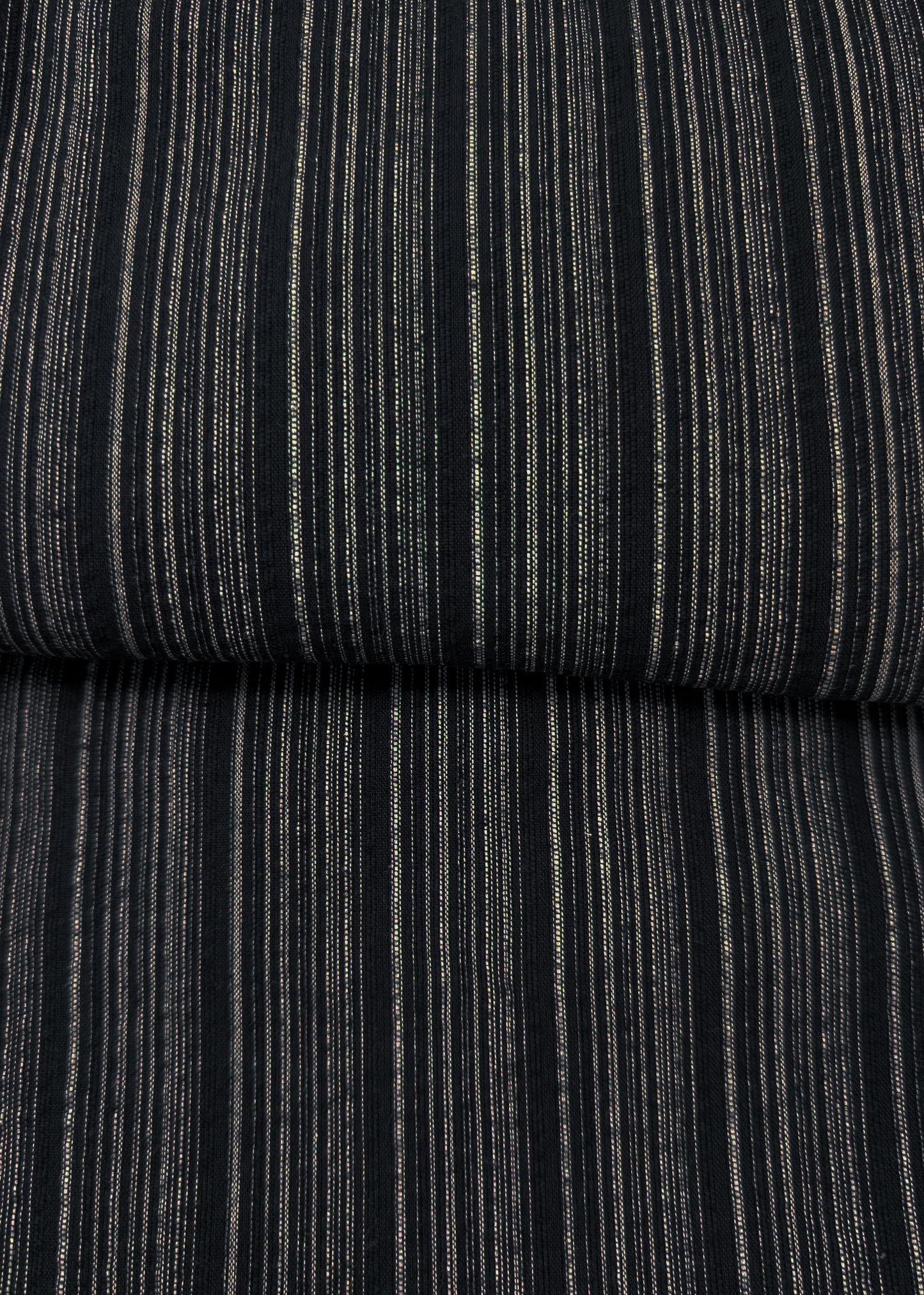 Traditional Japanese Men's Yukata Kimono - White Stripes in Black