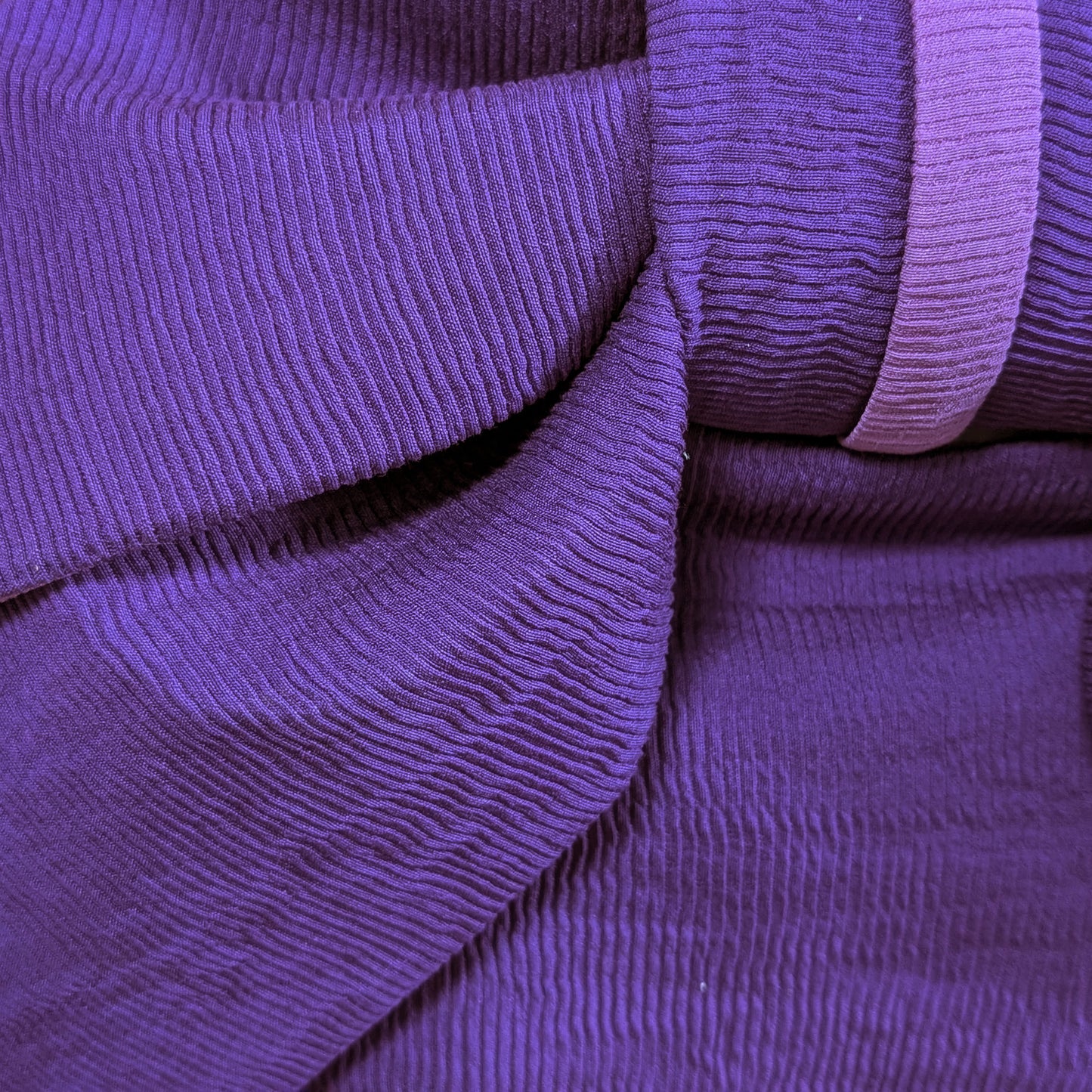 Traditional Japanese Women's Pre-Tied Bow Obi Belt- Textured Purple