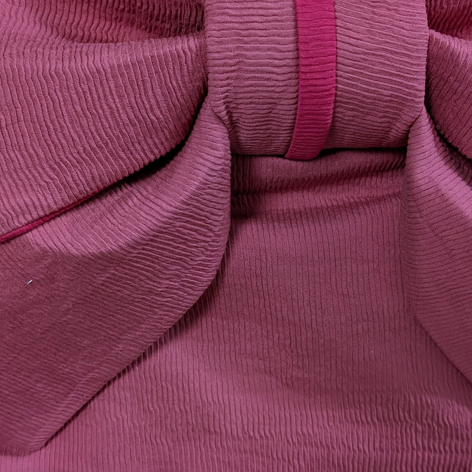 Close-up of a red fabric from Japanese obi belt