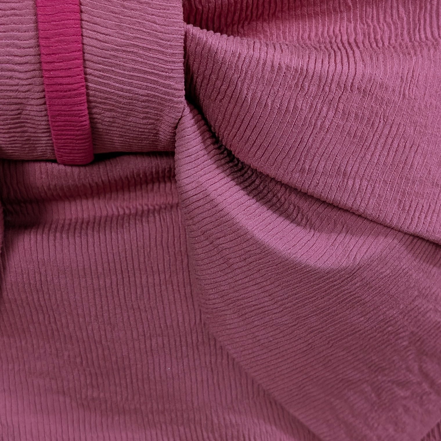 Close-up of red fabric from Japanese waist belt