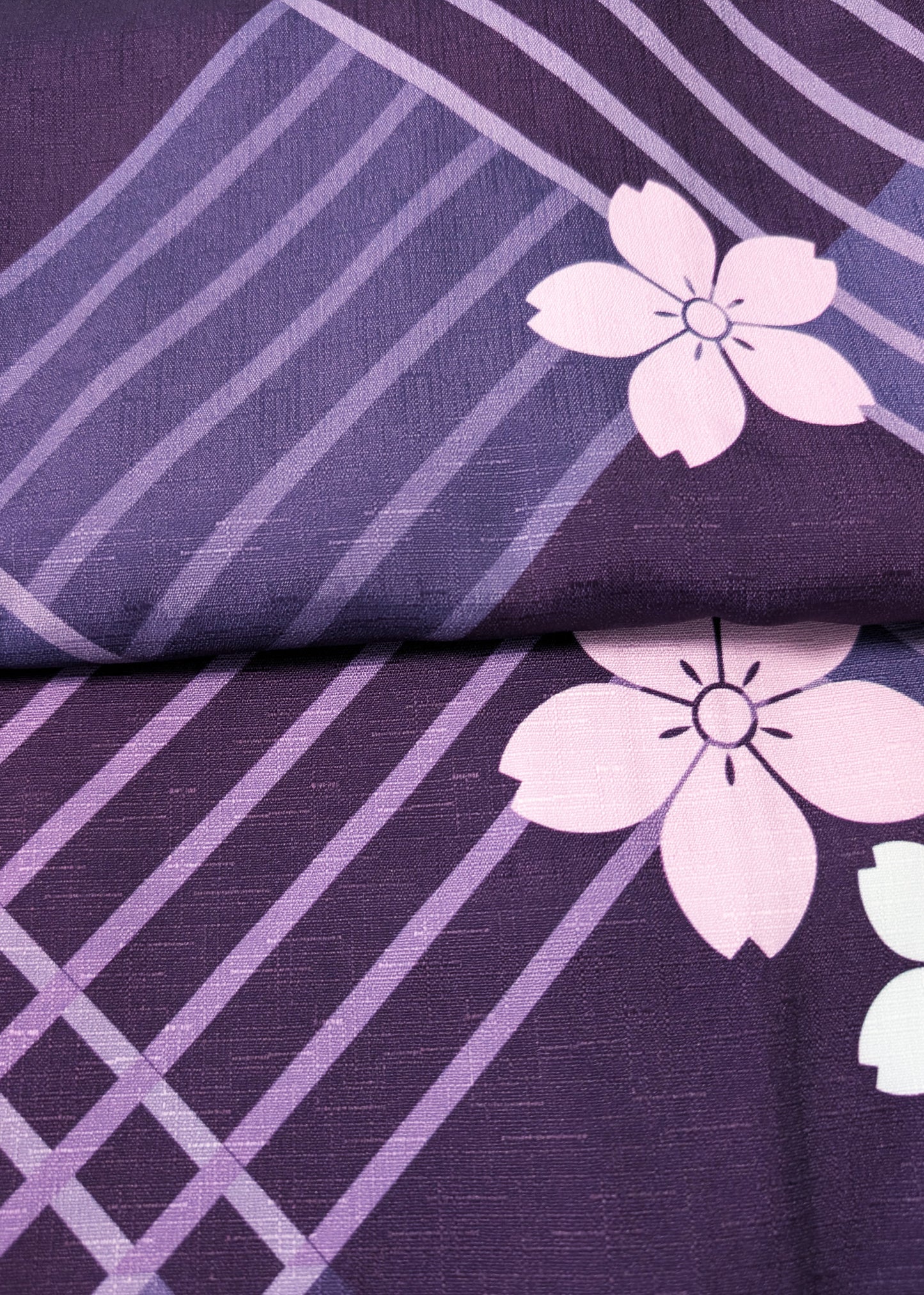 Couples' Yukata Kimono - Cherry Blossom Geometrics (Style #C1000)