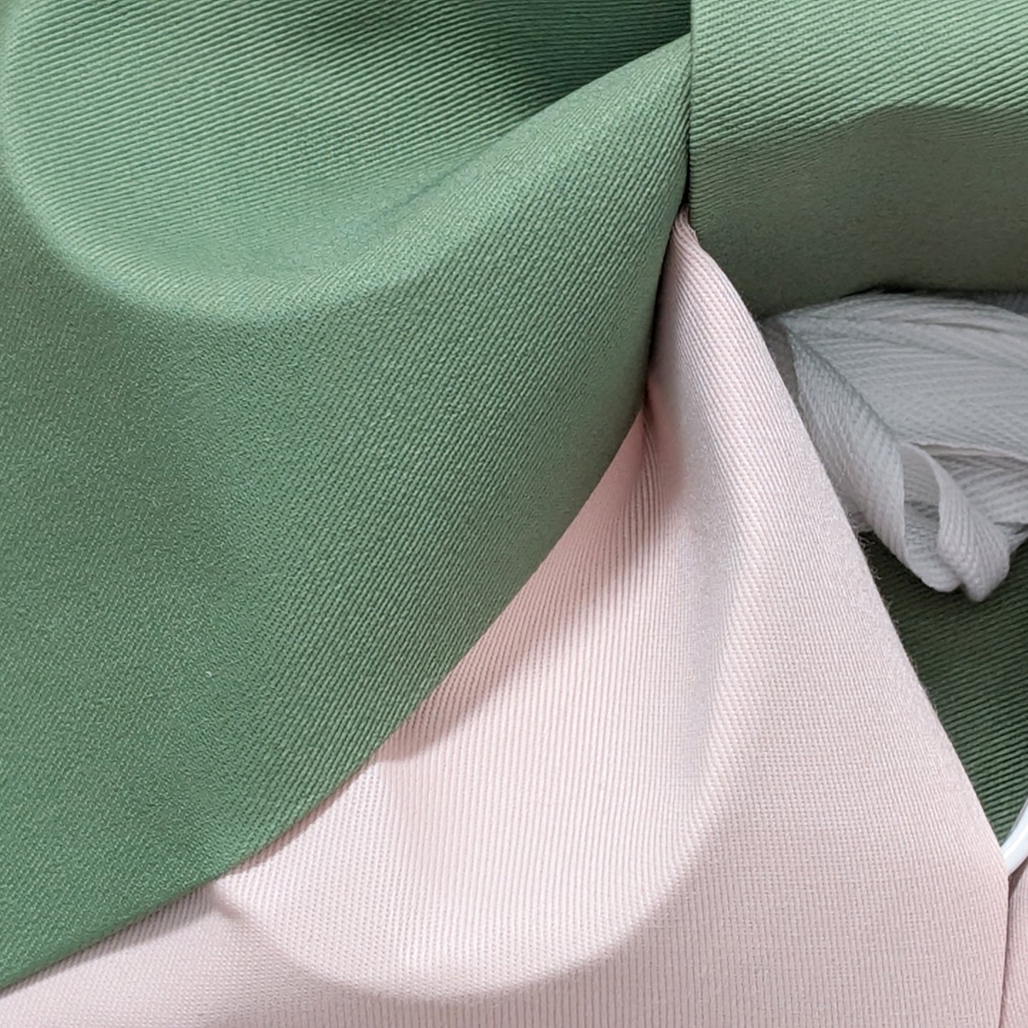 Traditional Japanese Women's Pre-Tied Obi Belt - Simple Green/Peach