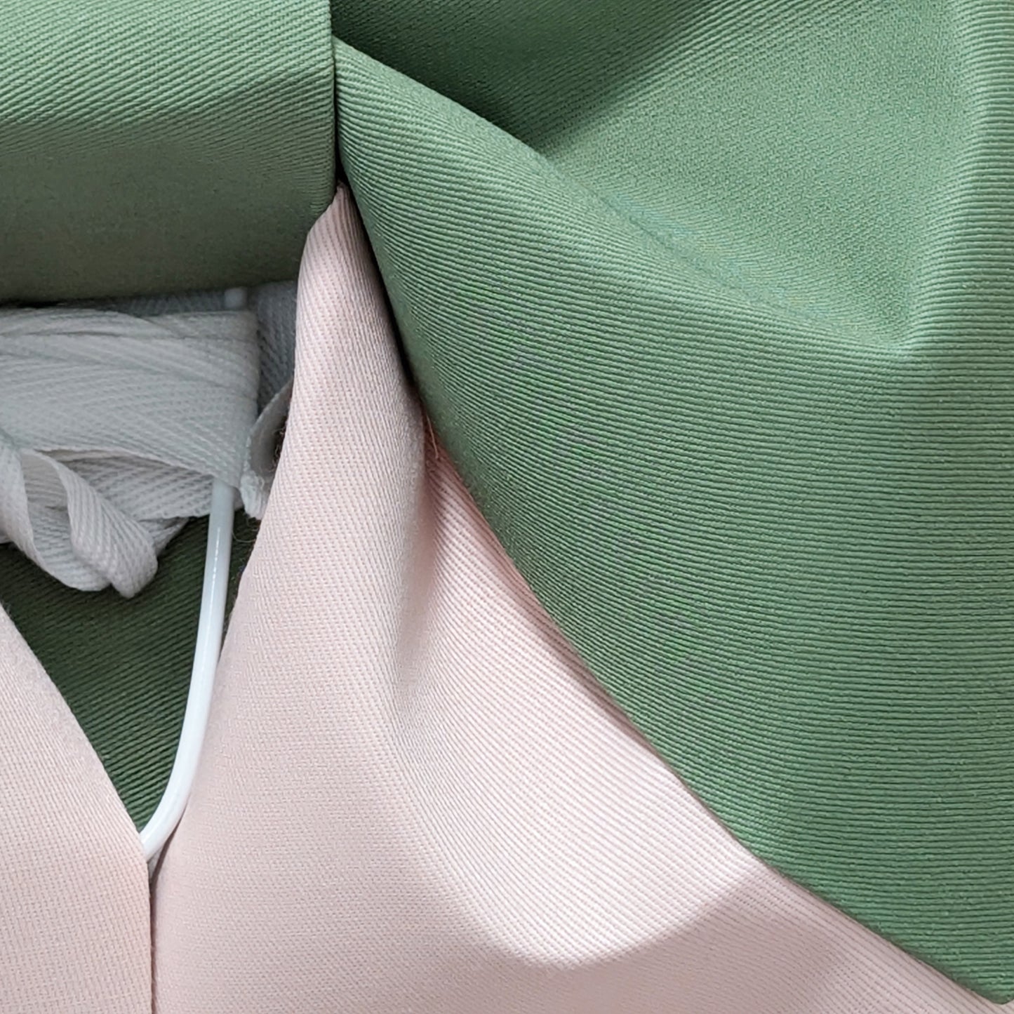 Traditional Japanese Women's Pre-Tied Obi Belt - Simple Green/Peach
