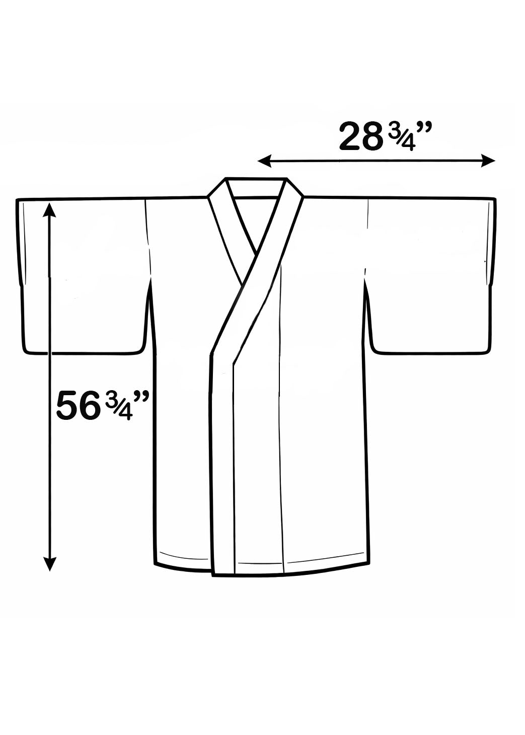 Men's Yukata (L) - Simple Geometrics in Black (Style #C1000)