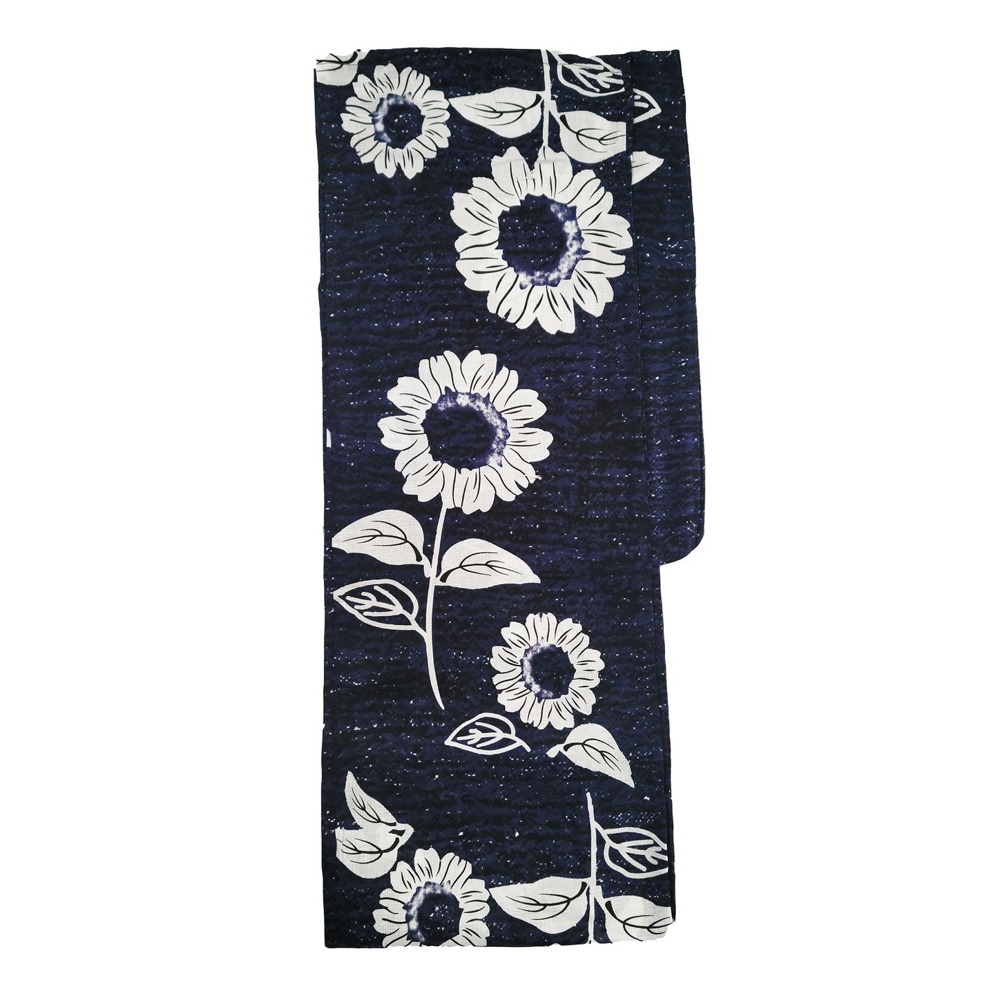 Women's Japanese Yukata Kimono - Sun Flowers in Indigo