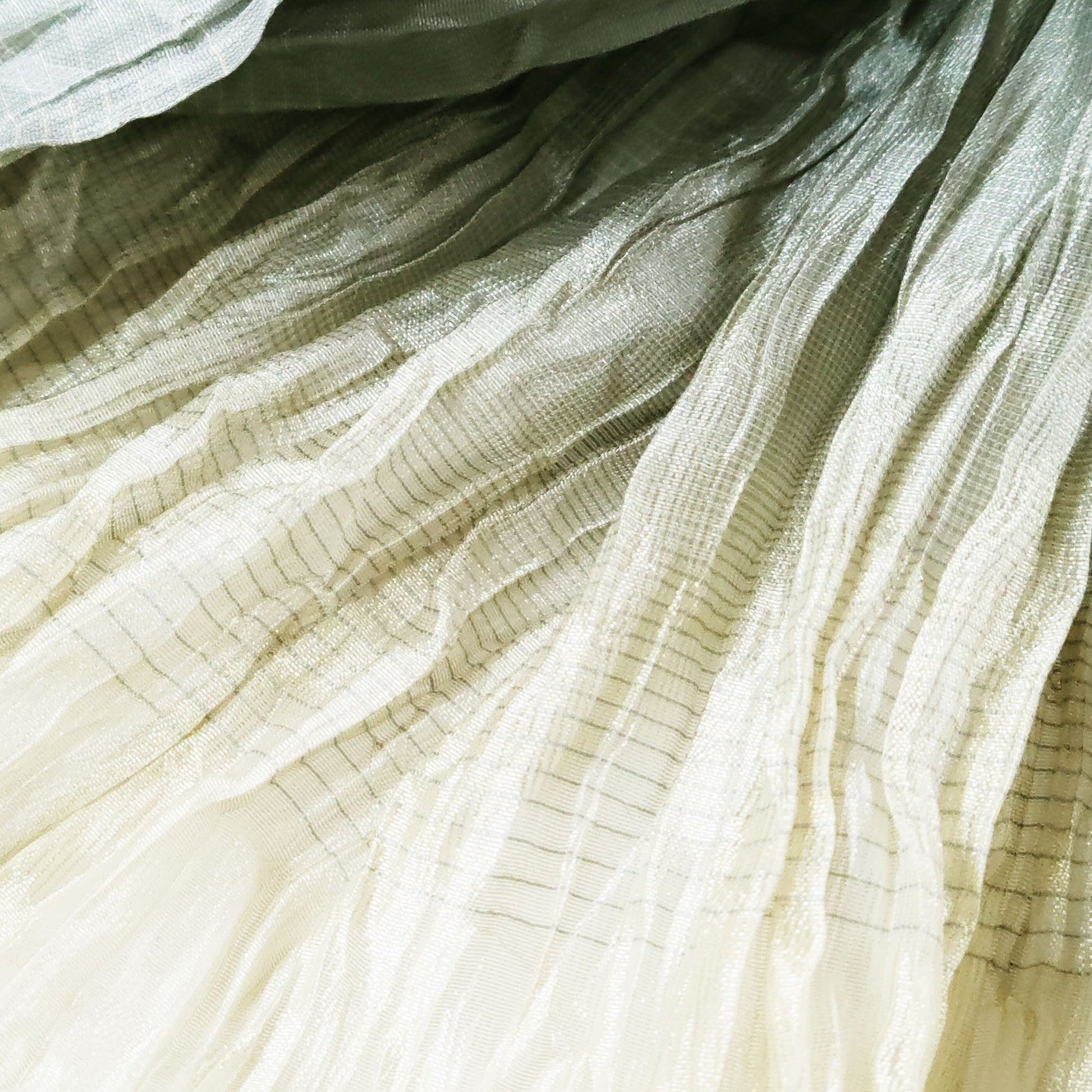 Women's Japanese Soft Crepe Heko Obi Belt - Gradient Olive Green