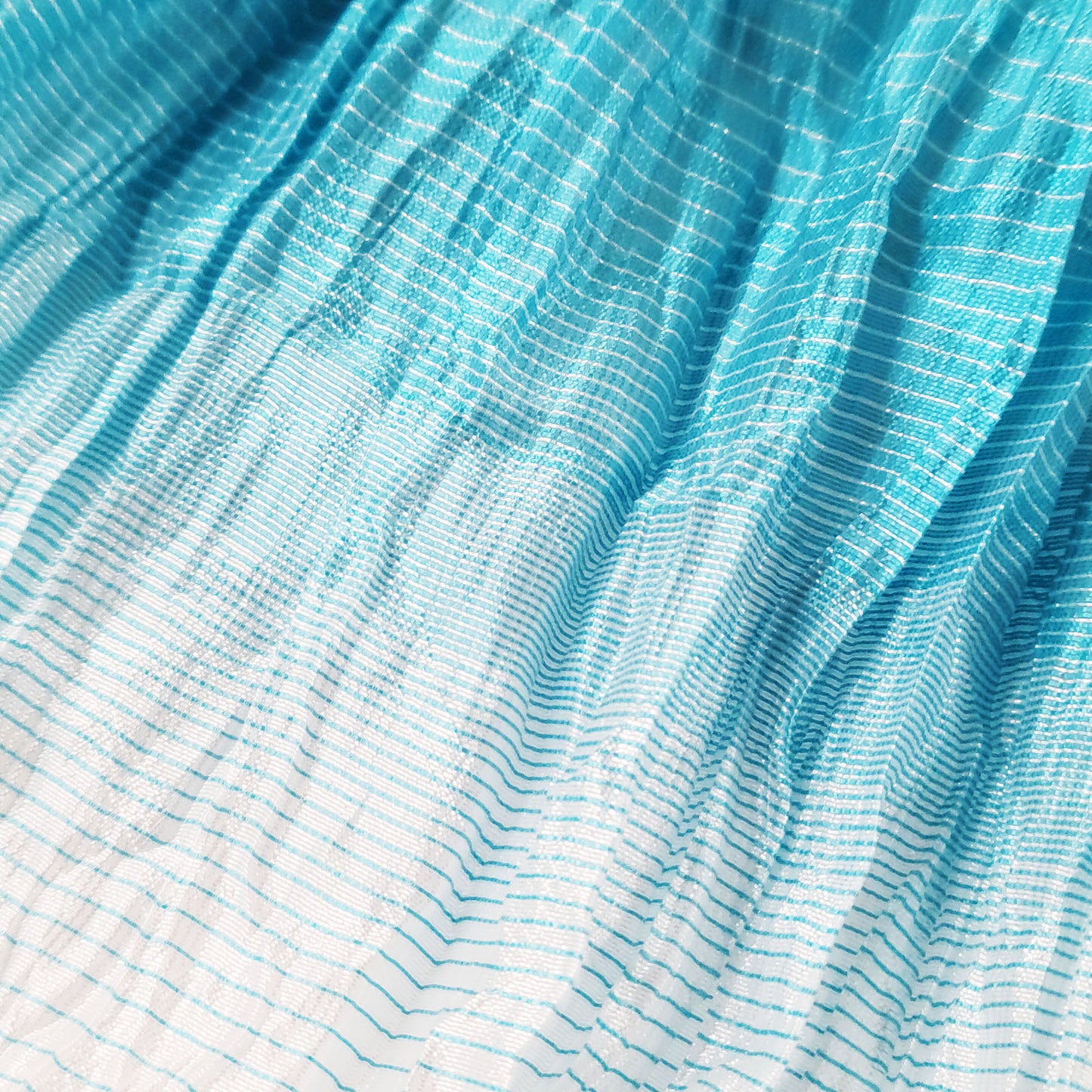 Women's Japanese Soft Crepe Heko Obi Belt - Gradient Sky Blue