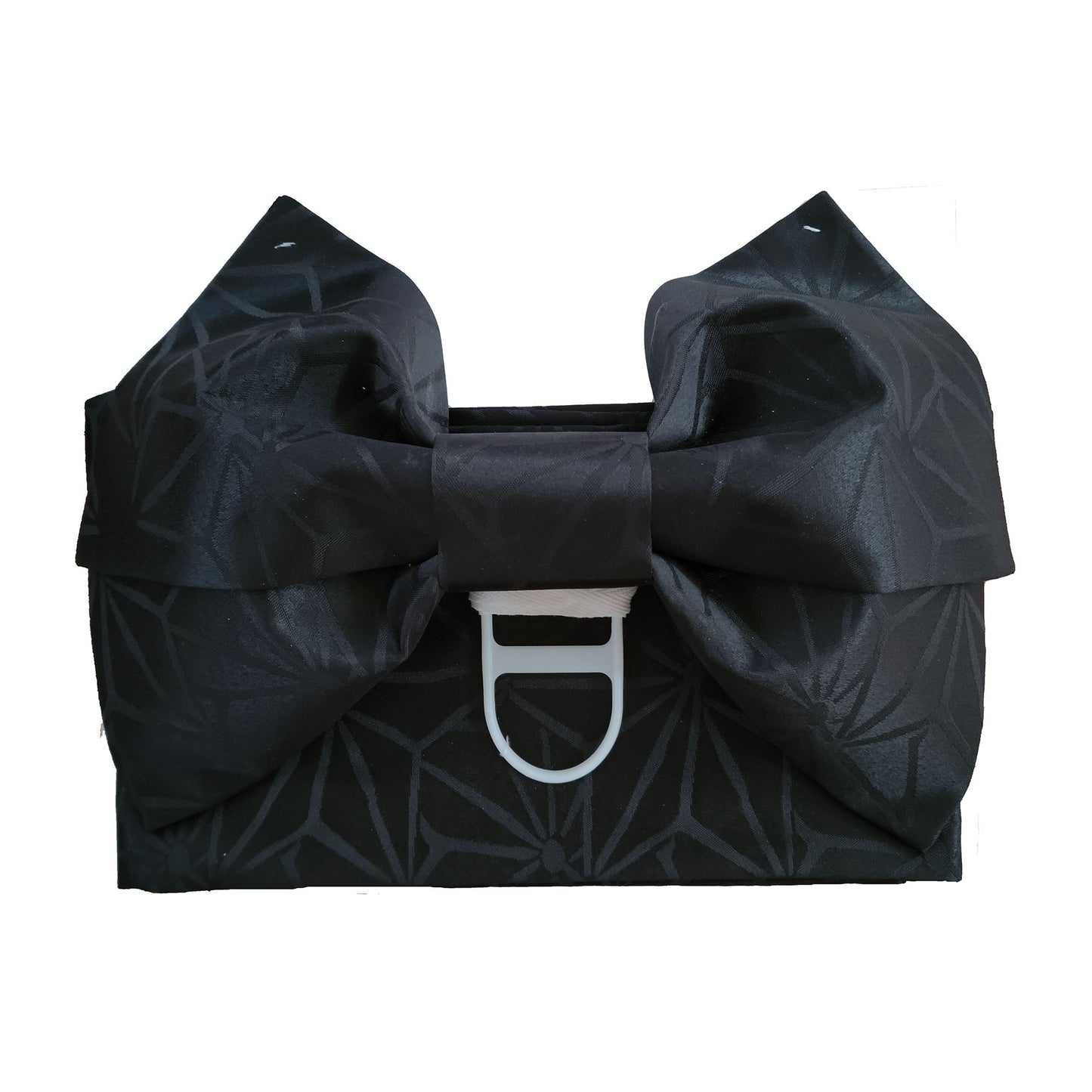 Japanese Pre-Tied Obi Belt - Patterned Black