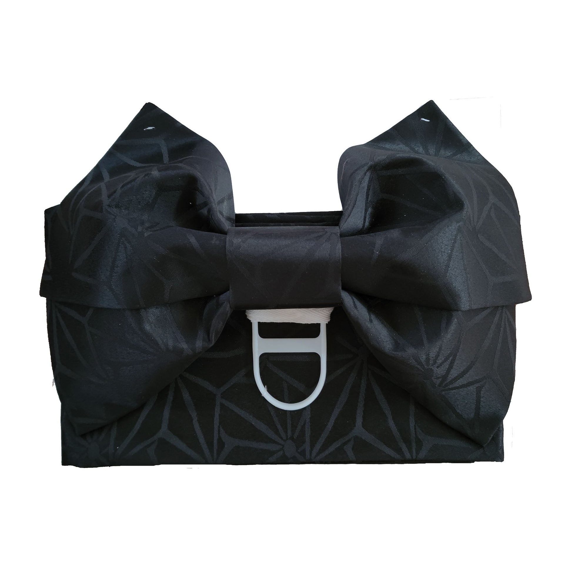 Japanese Pre-Tied Obi Belt - Patterned Black