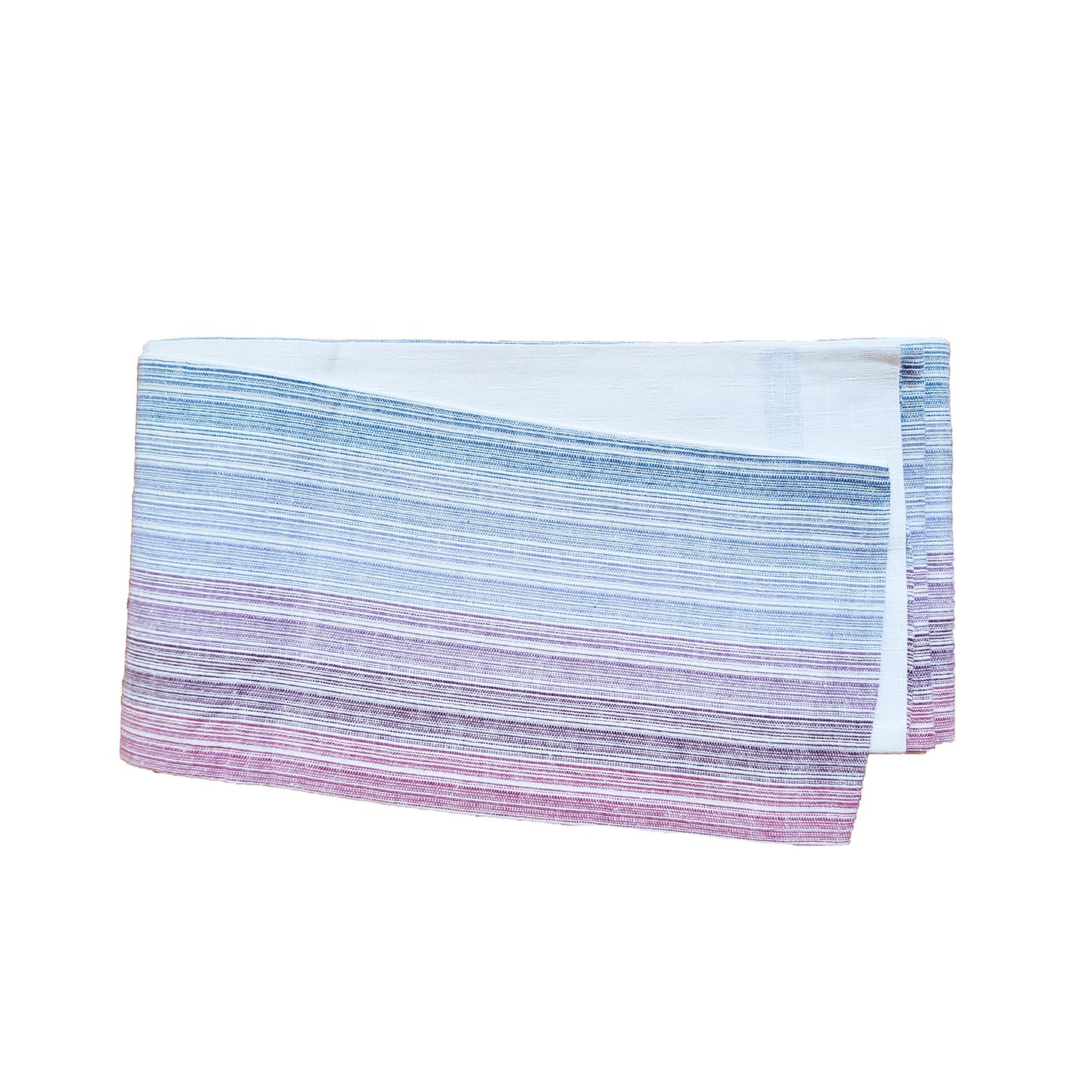 Japanese Hanhaba Flat Obi Belt - Gradient Purple and Blue/White