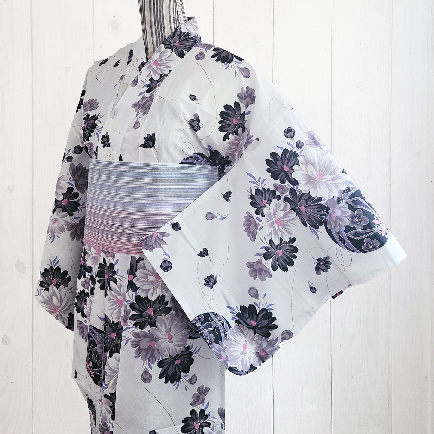 Flat Obi Belt - Gradient Purple/Blue and White