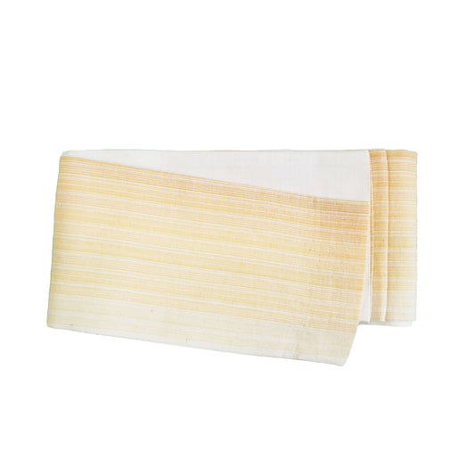 Japanese Hanhaba Flat Obi Belt - Gradient Yellow/White