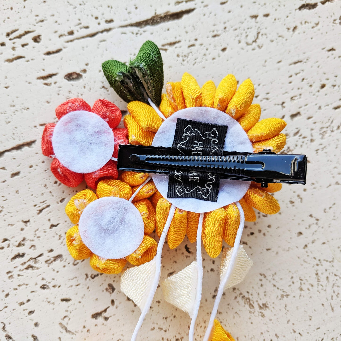Chrysanthemum Bouquet Hair Clip - Shades of Orange