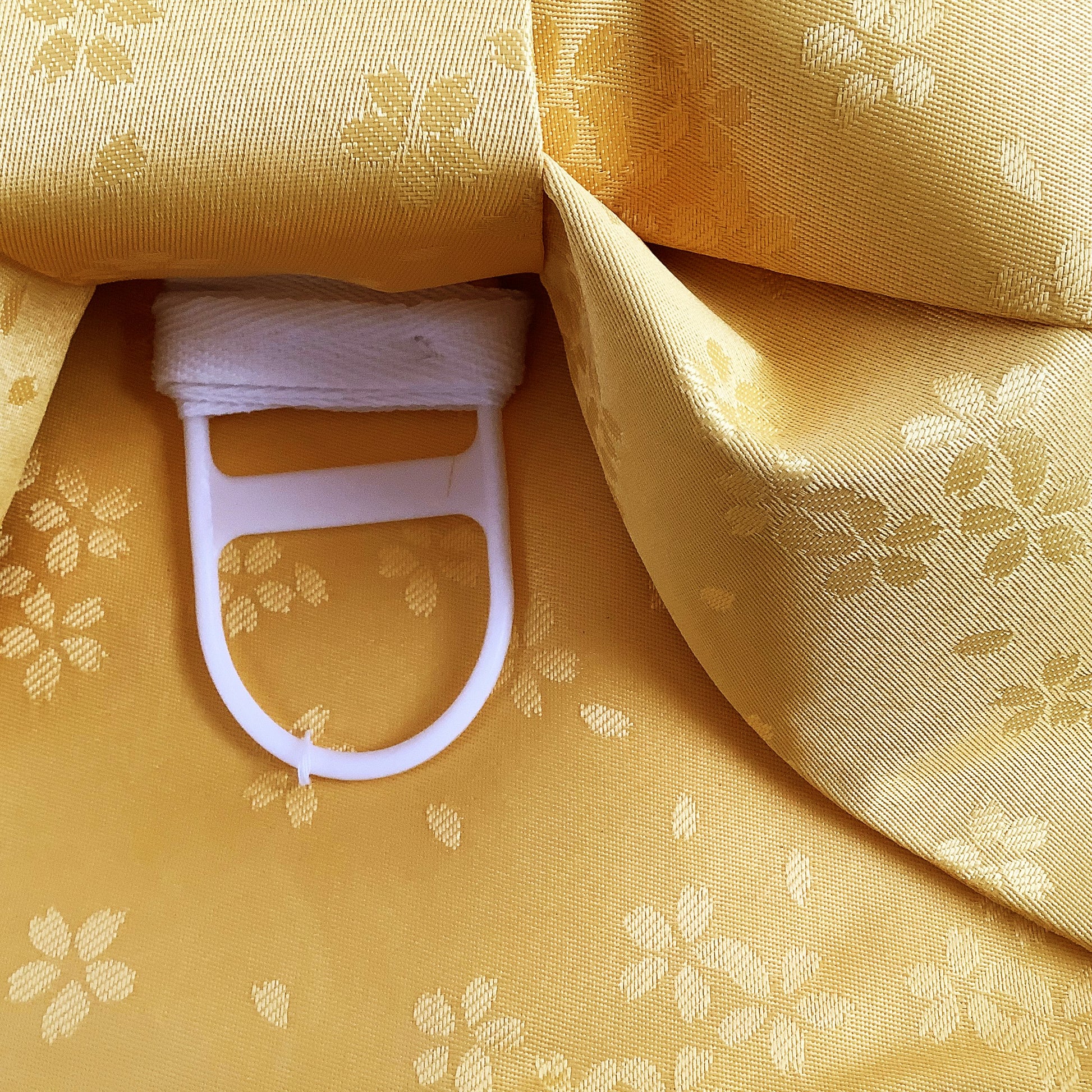 Pre-Tied Obi Belt - Yellow Cherry Blossoms