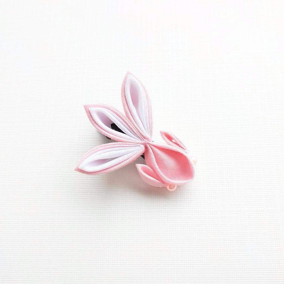 Kanzashi Gold Fish Hair Clip for Japanese Kimono - Pink