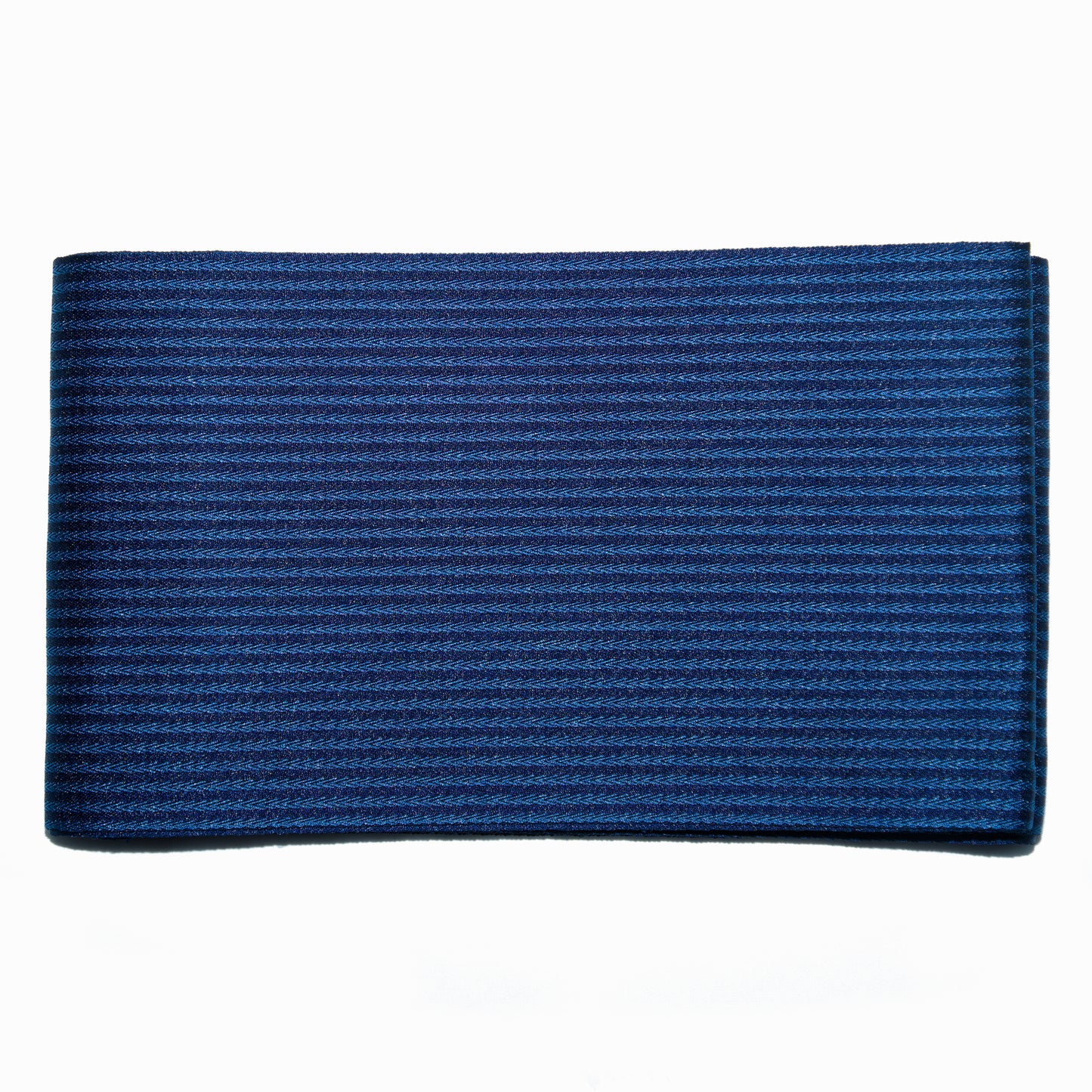 Japanese Flat Obi Belt - Striped Dark Blue