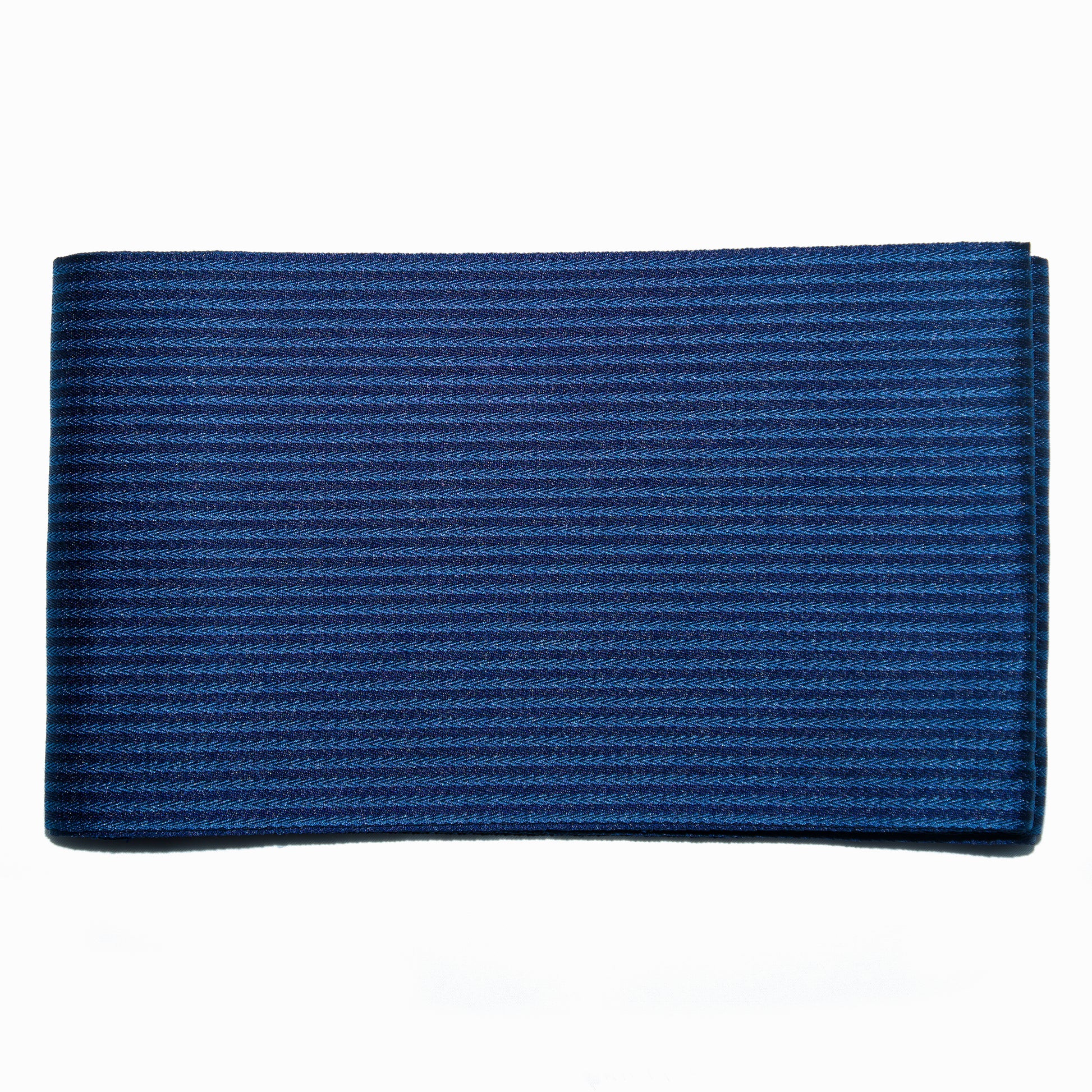 Japanese Flat Obi Belt - Striped Dark Blue