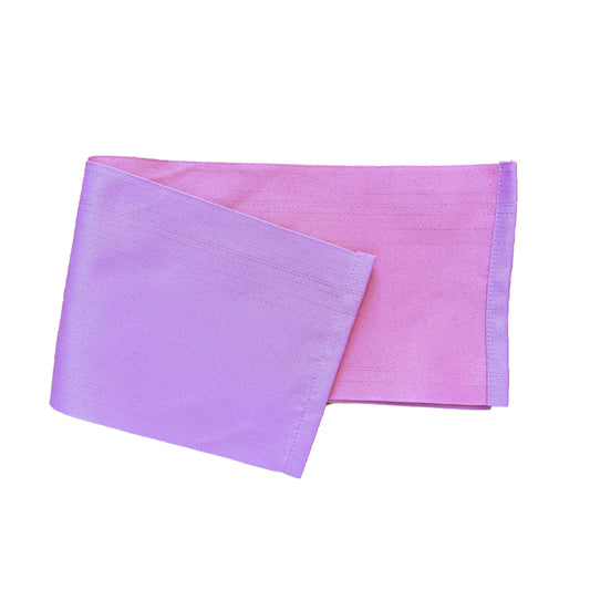 Flat Obi Belt – Pink and Violet with Silver (Style #1009)