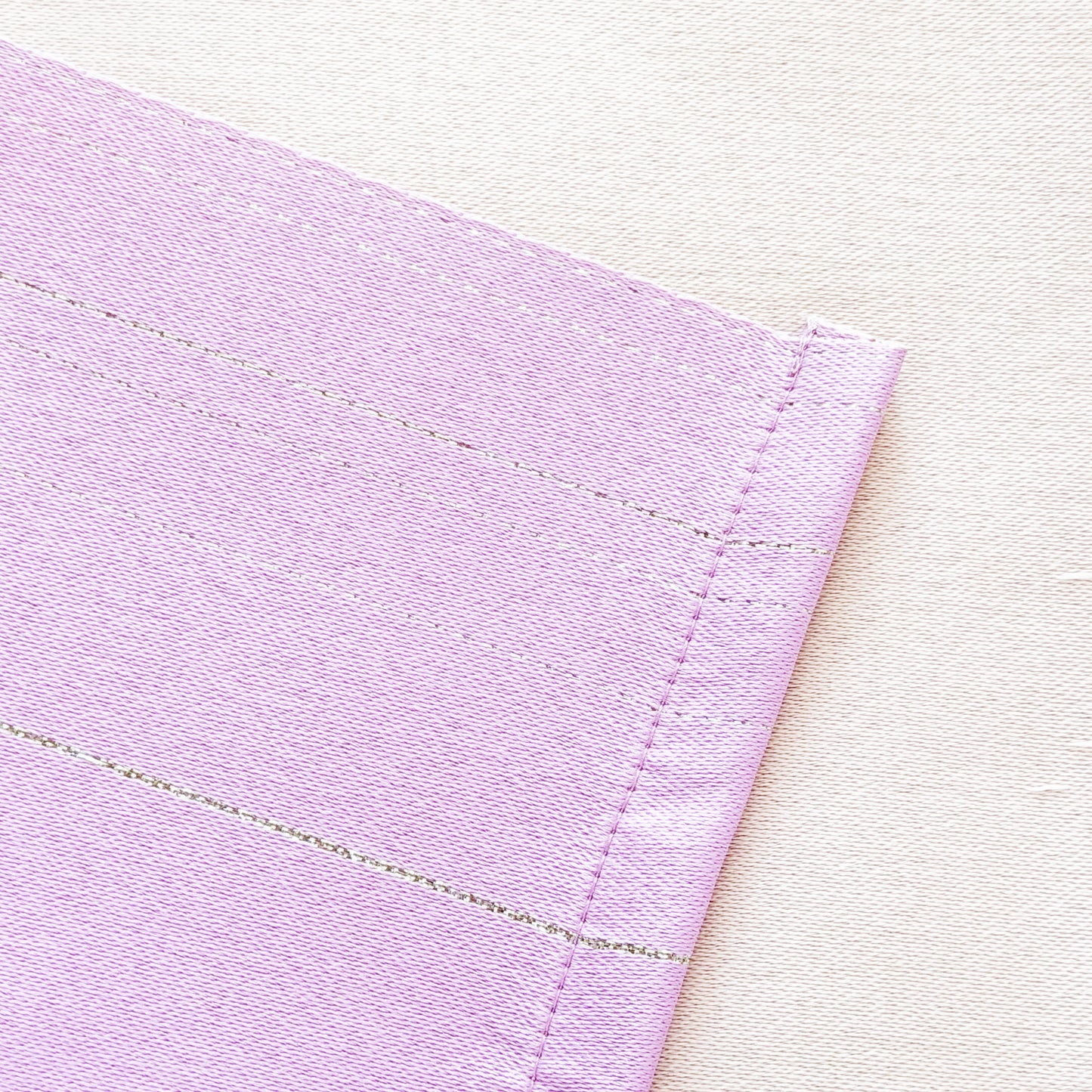 Japanese Women's Traditional Flat Obi Belt – Pink and Peach Silver