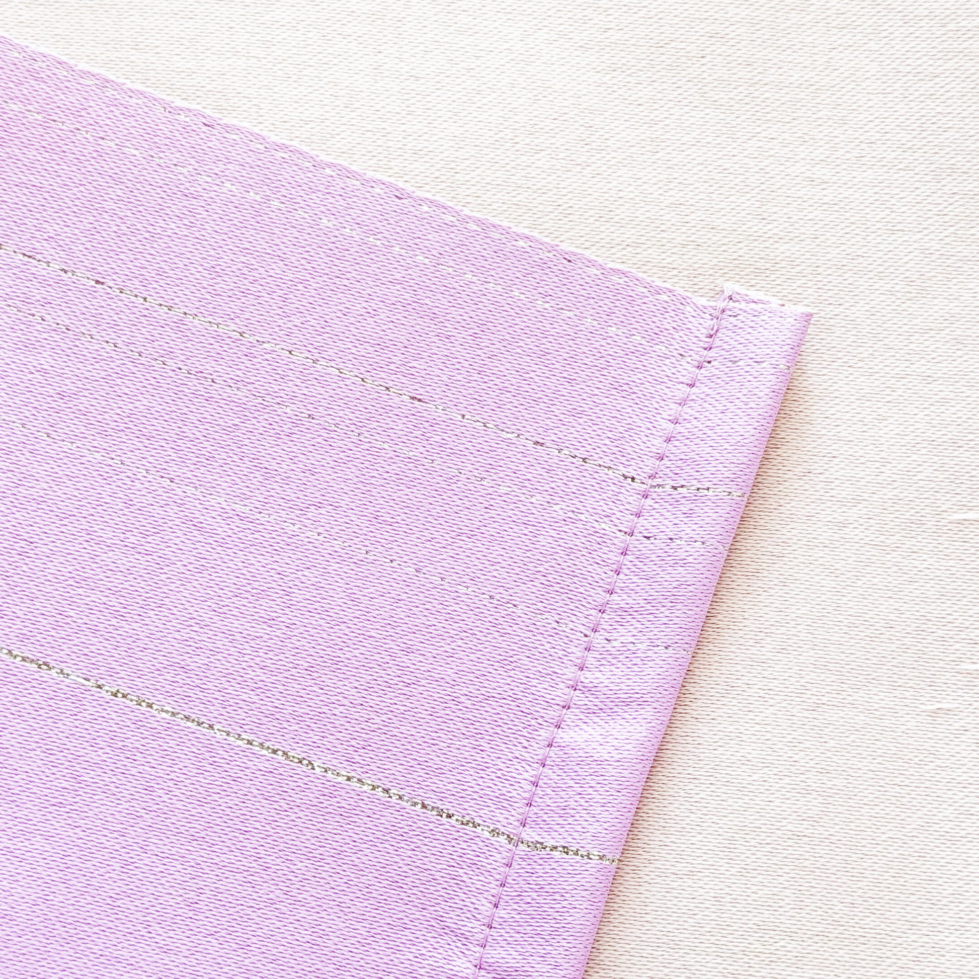 Japanese Women's Traditional Flat Obi Belt – Pink and Peach Silver