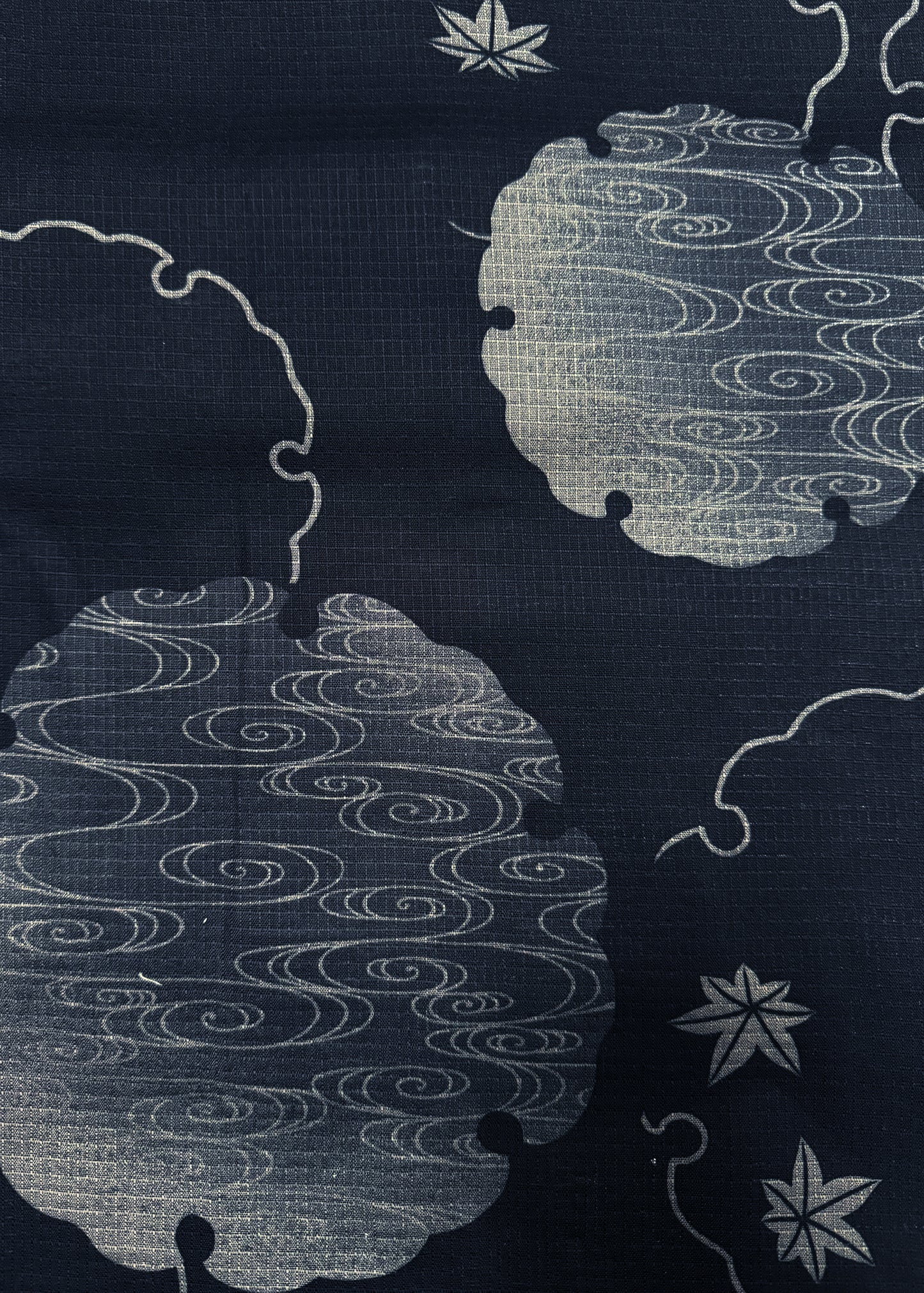 Traditional Japanese Men's Yukata Kimono – Fall Leaves in Black