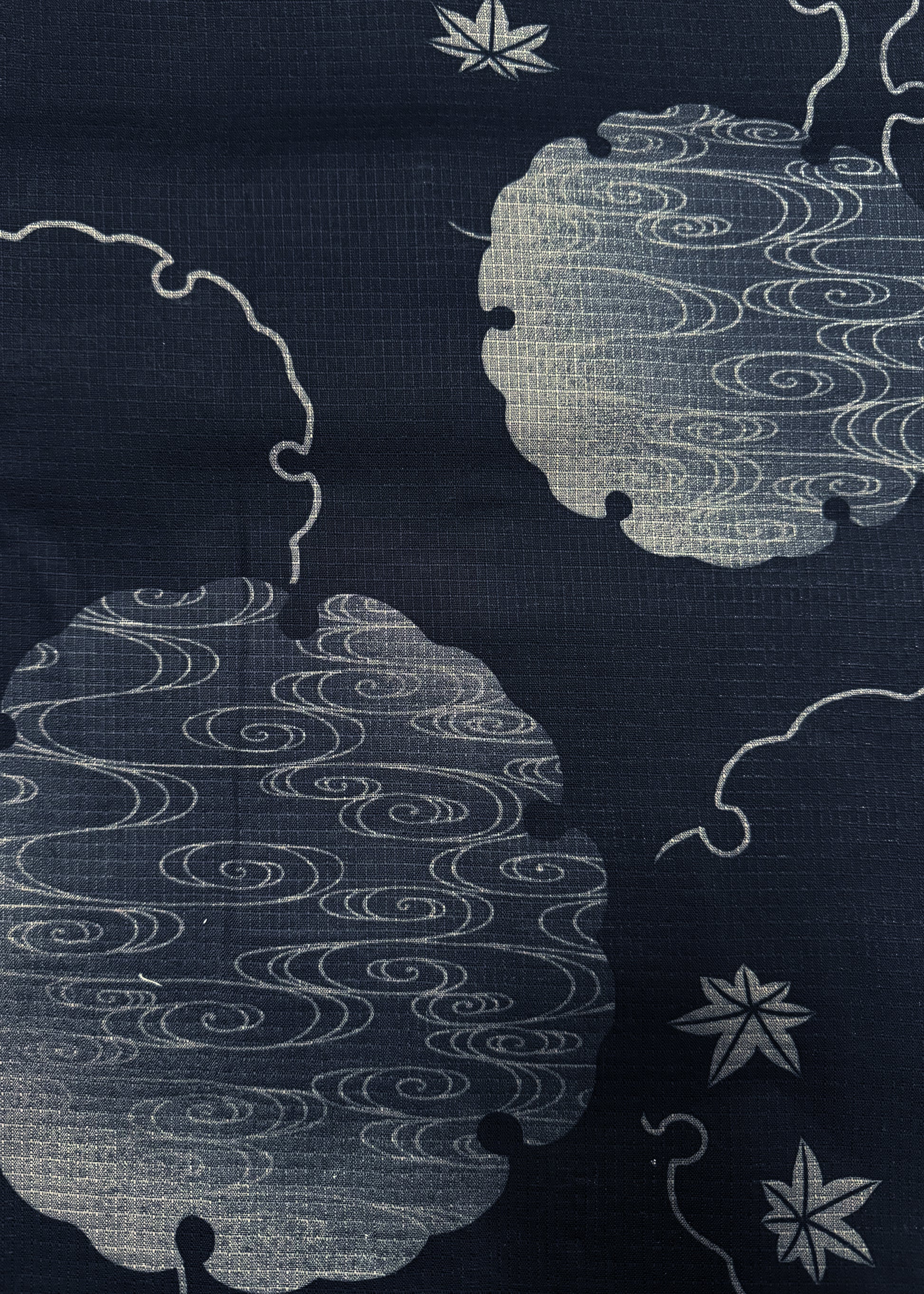 Traditional Japanese Men's Yukata Kimono – Fall Leaves in Black