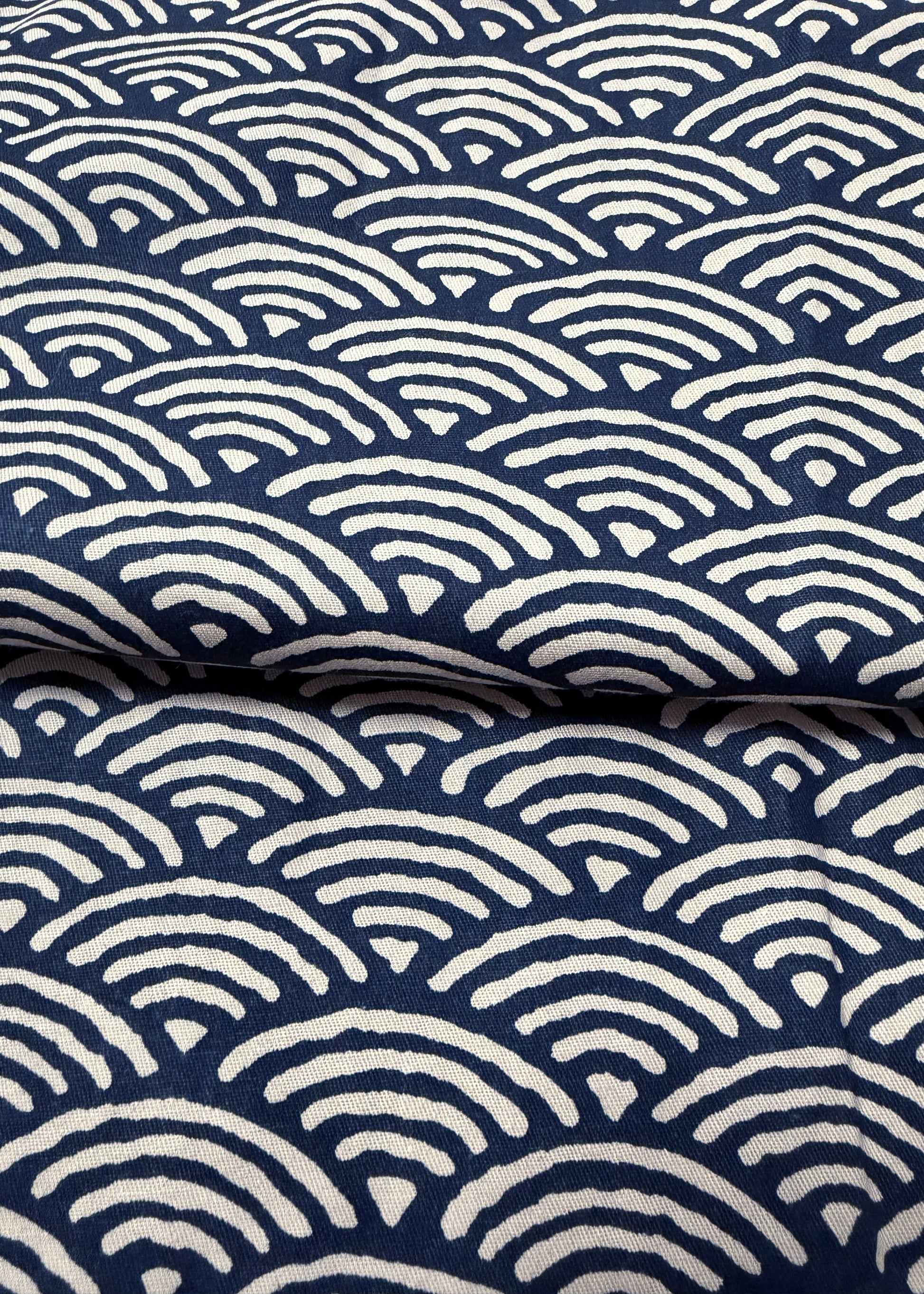 Traditional Japanese Men's Lage Yukata Kimono – Seigaiha in Indigo